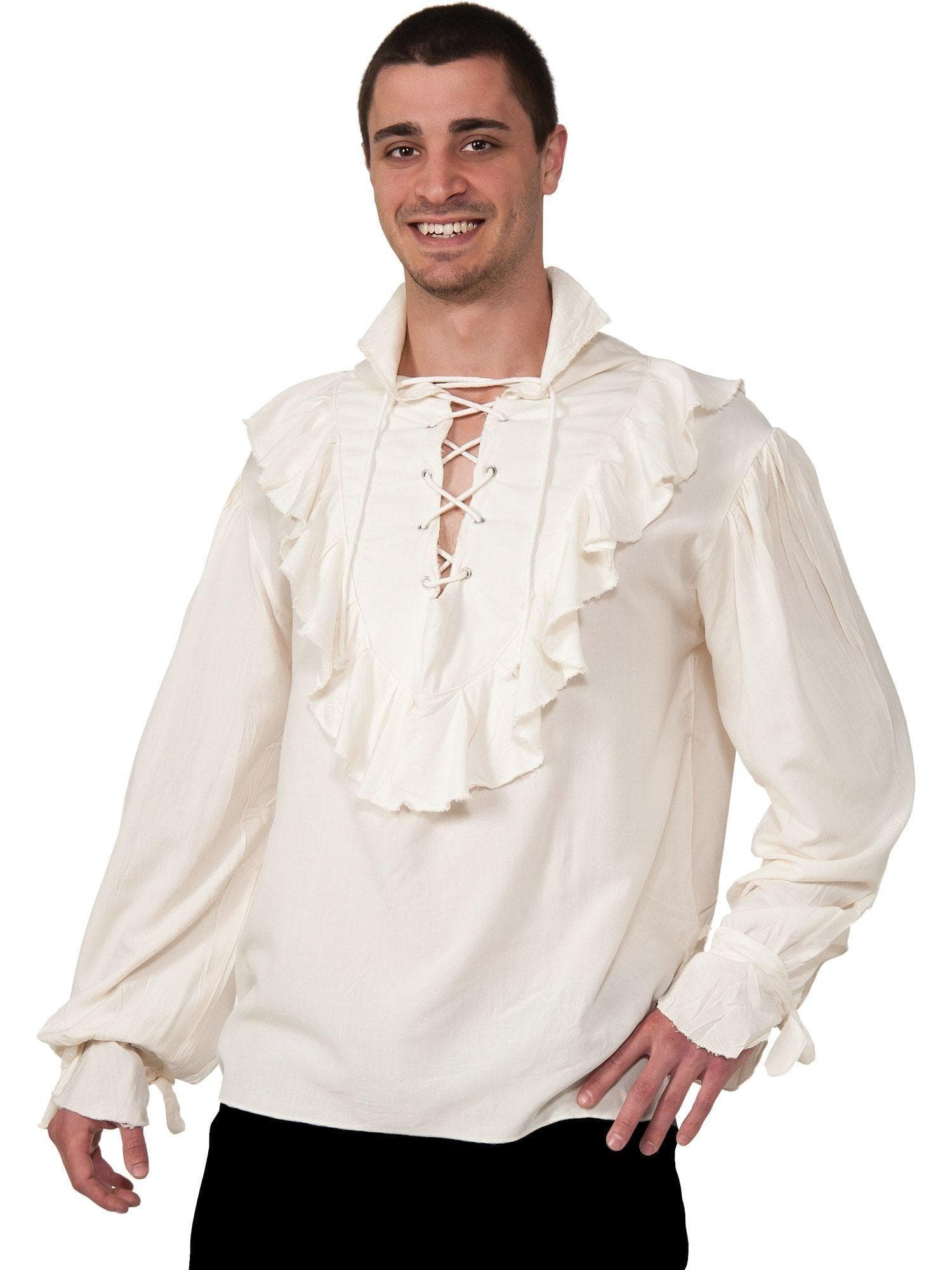 Adult Ecru Pirate Shirt Costume - costumes.com