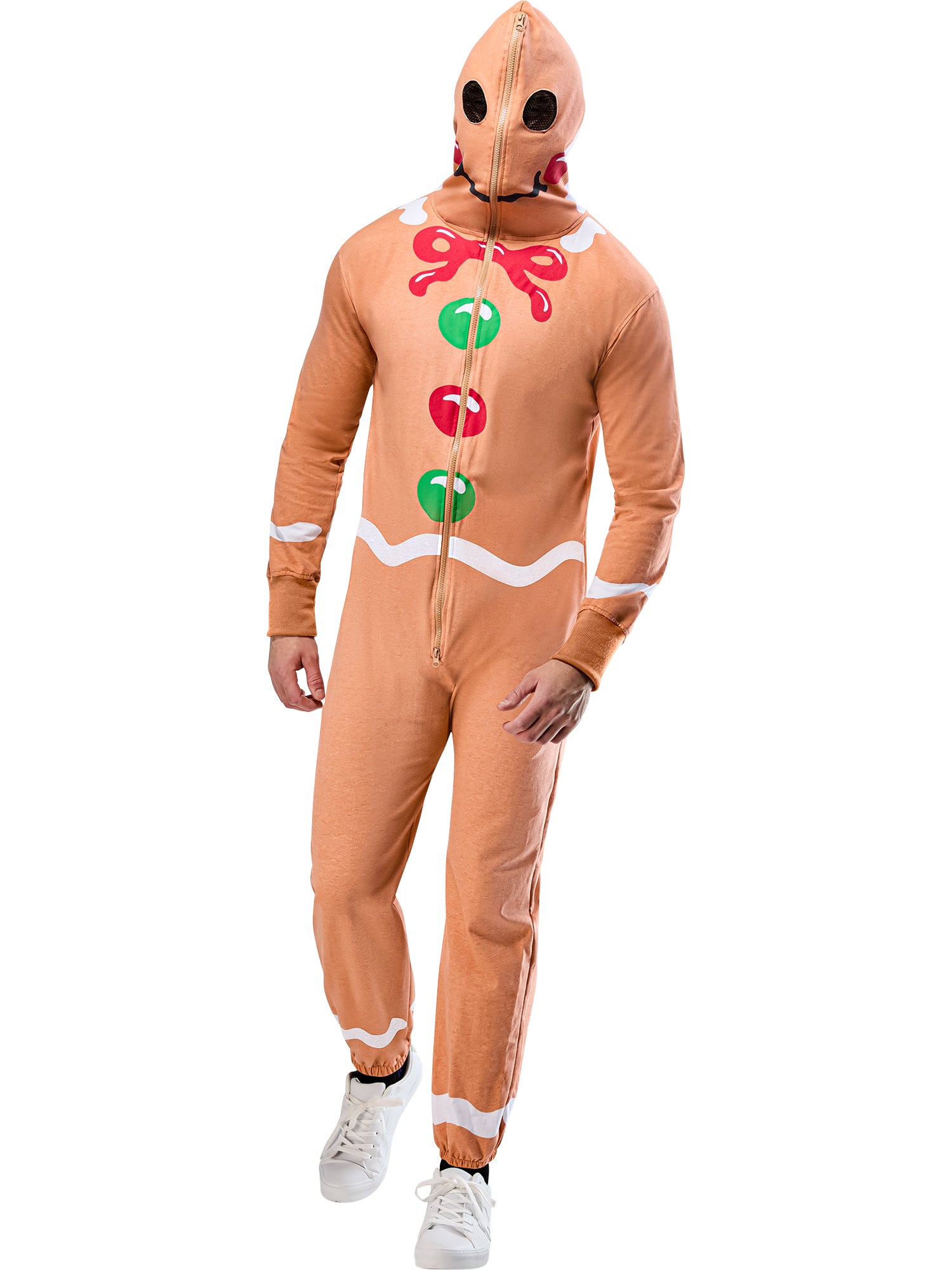 Adult Gingerbread Man Zipsters Hooded Costume - costumes.com
