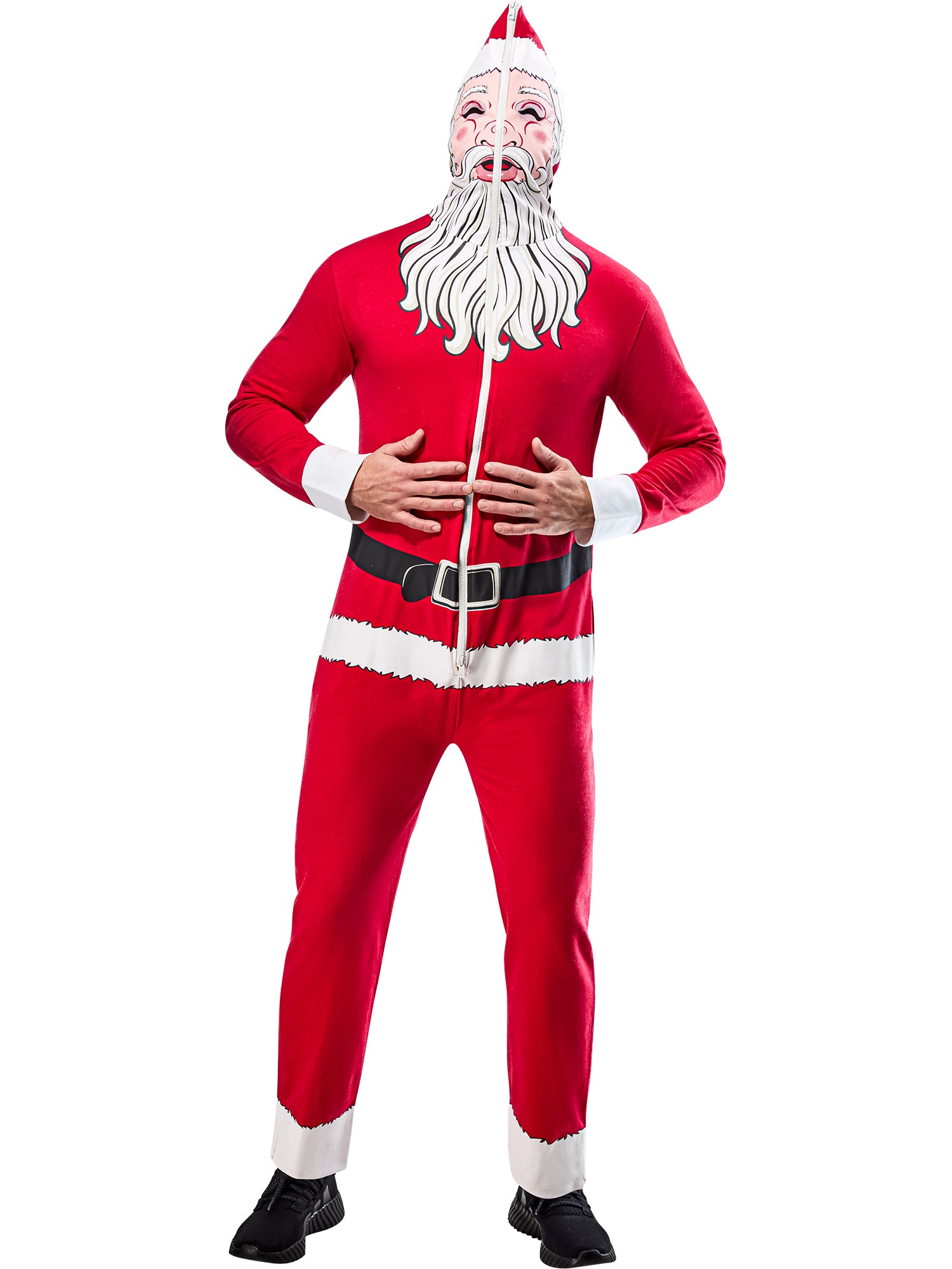 Adult Santa Claus Zipsters Hooded Costume - costumes.com