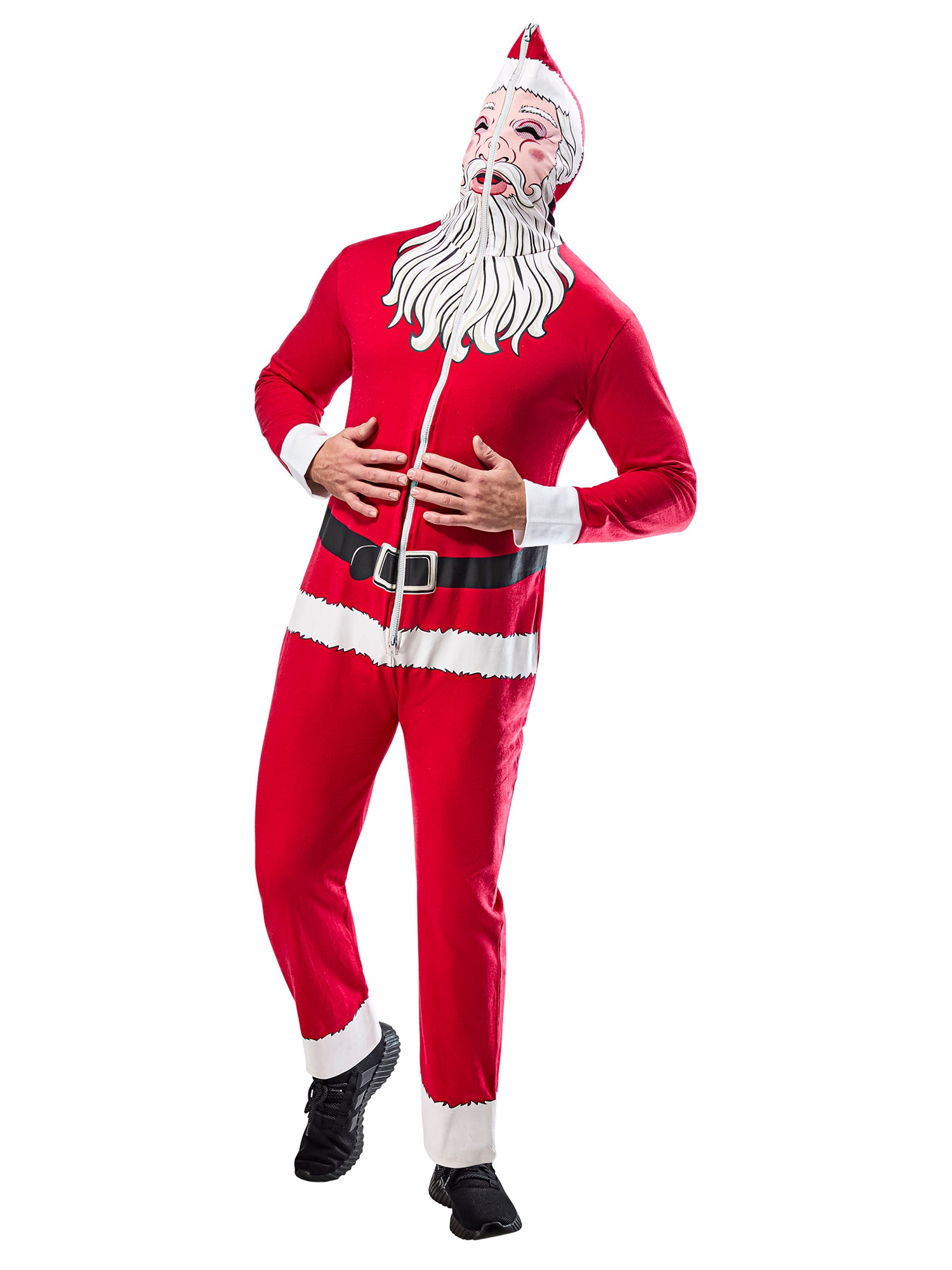Adult Santa Claus Zipsters Hooded Costume - costumes.com