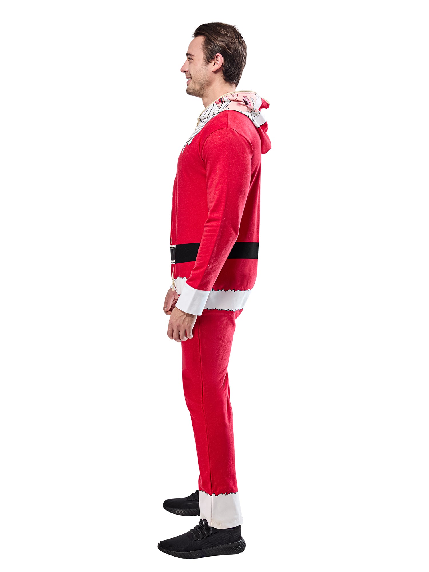 Adult Santa Claus Zipsters Hooded Costume - costumes.com