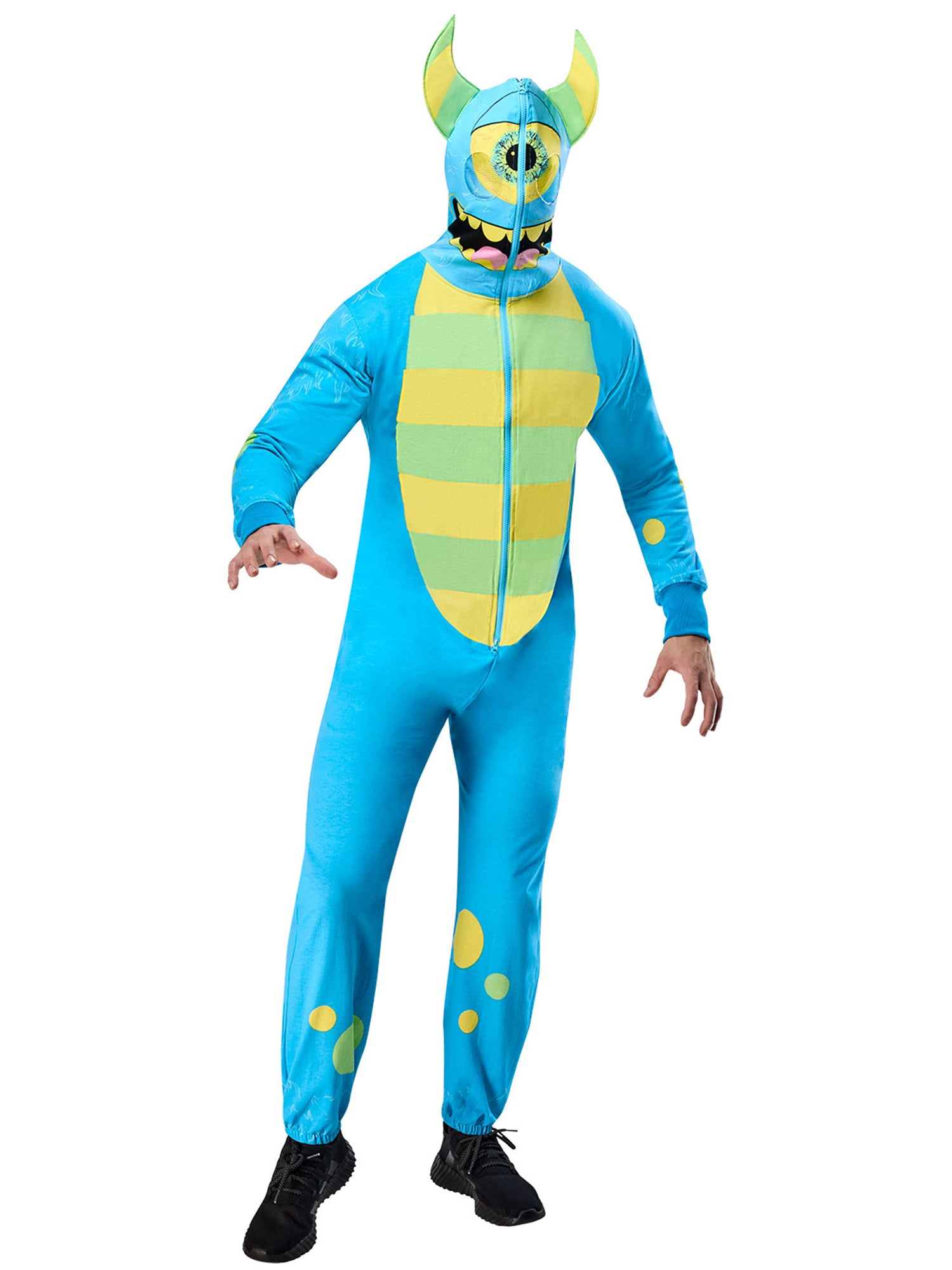 blue monster from monsters inc costume Adult Blue Monster Zipsters Hooded Costume