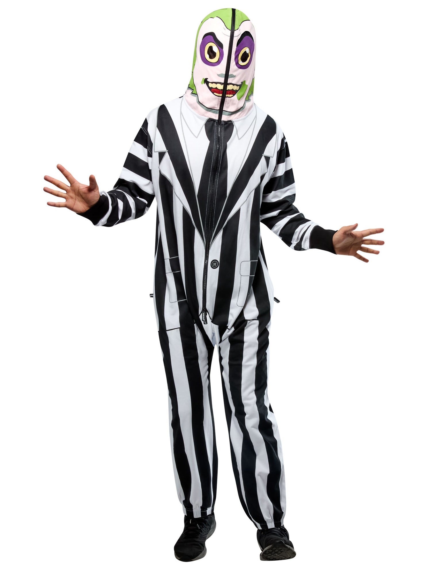 Men's Beetlejuice Zipsters Hooded Costume - costumes.com