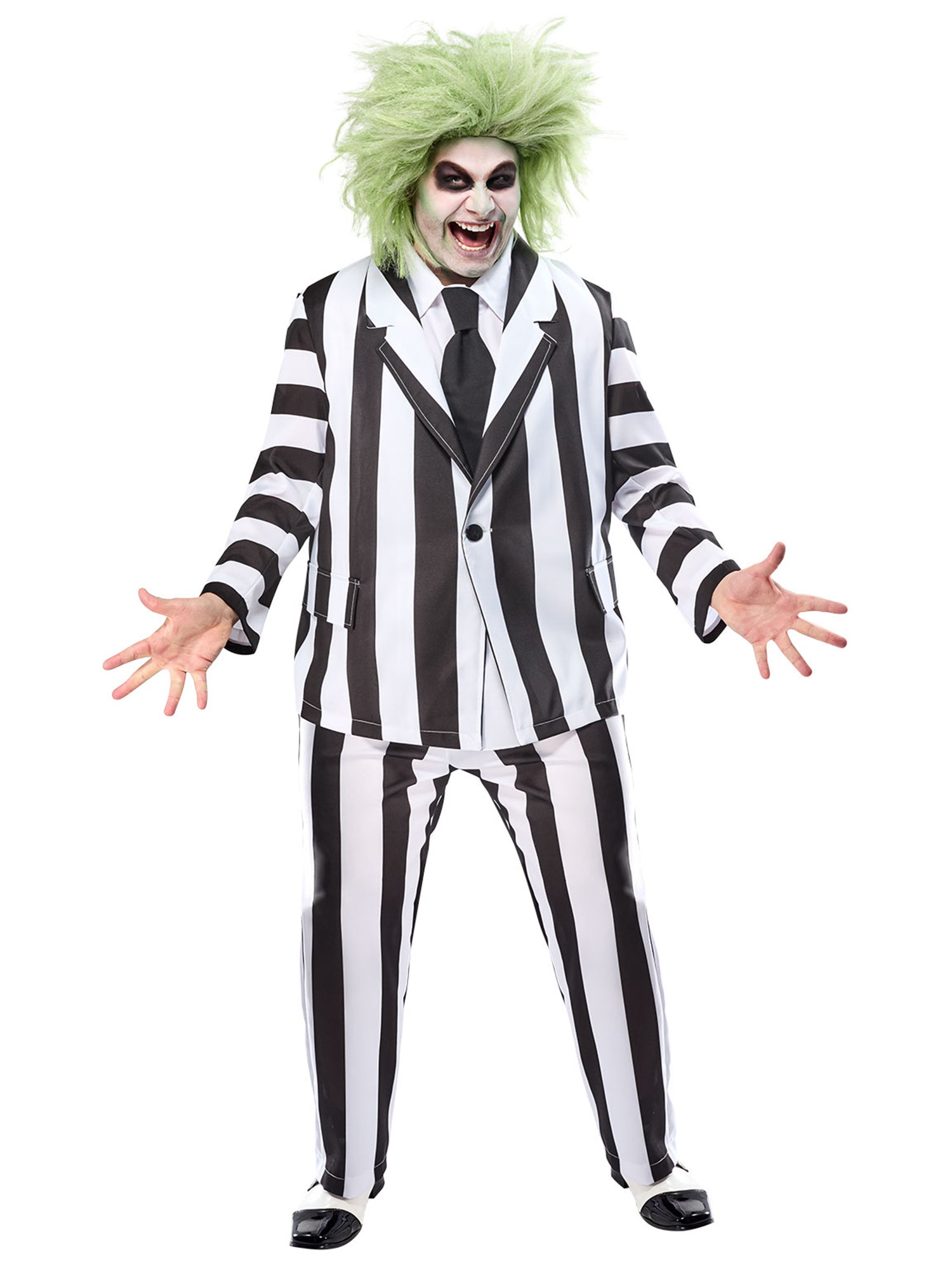 Men's Big and Tall Beetlejuice Classic Costume - costumes.com