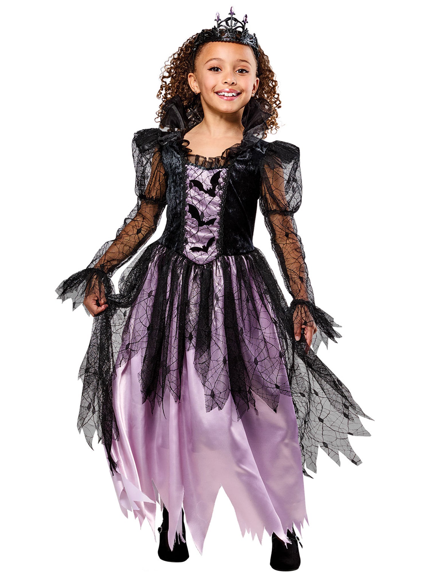 Girls' Purple and Black Gothic Queen Costume - costumes.com