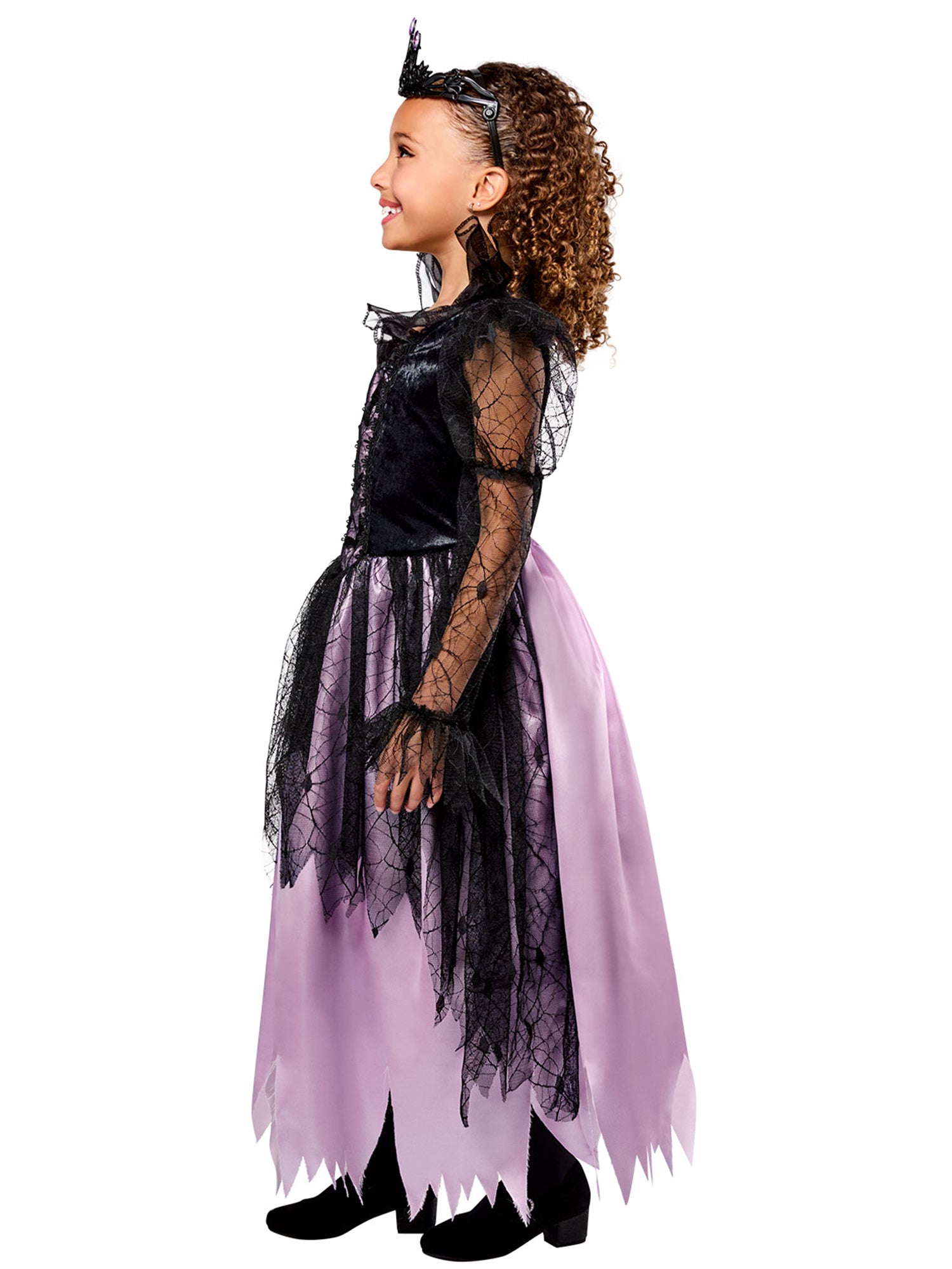 Girls' Purple and Black Gothic Queen Costume - costumes.com