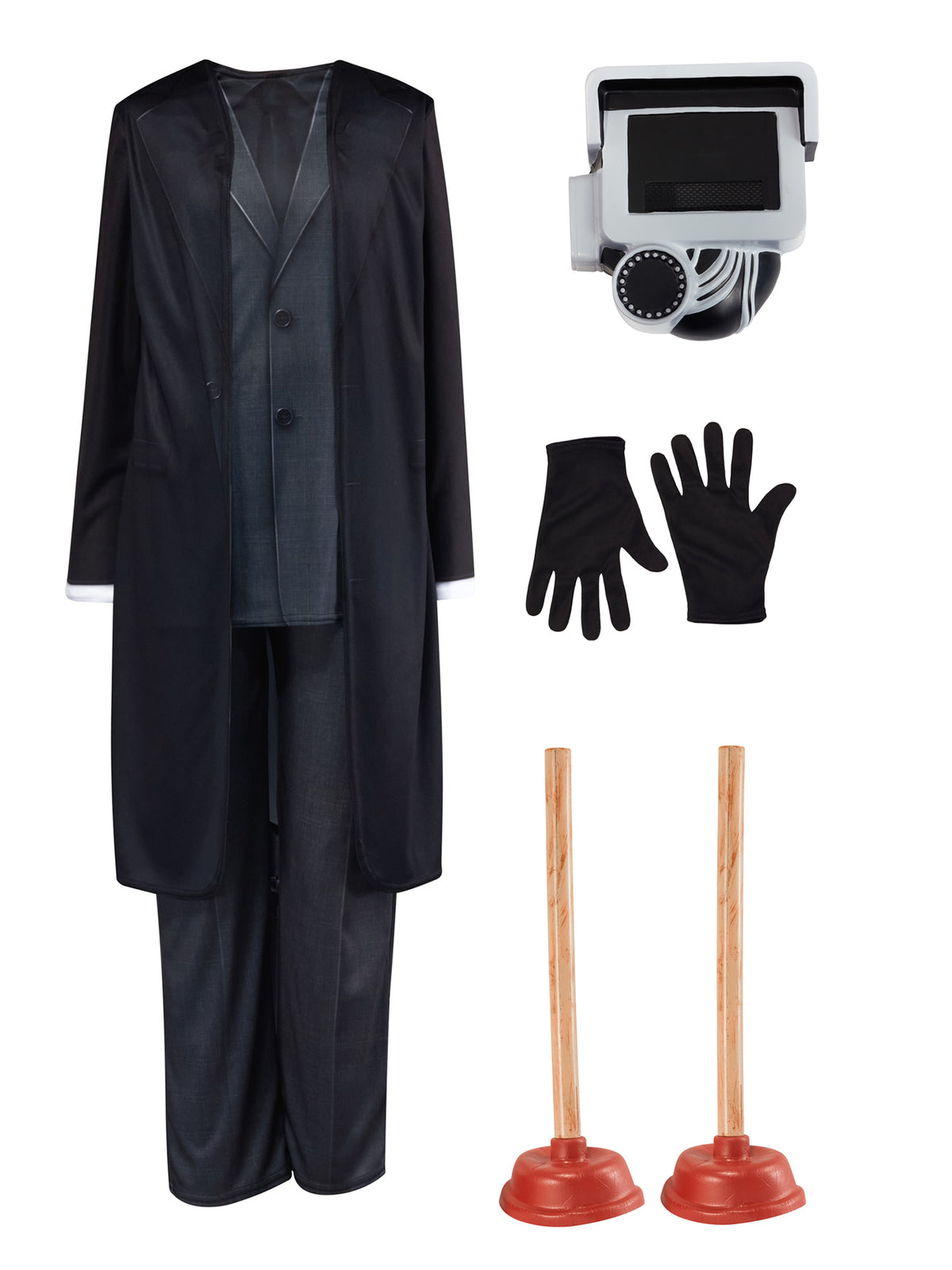 Boys' Skibidi Toilet Plungerman Costume - Deluxe - costumes.com
