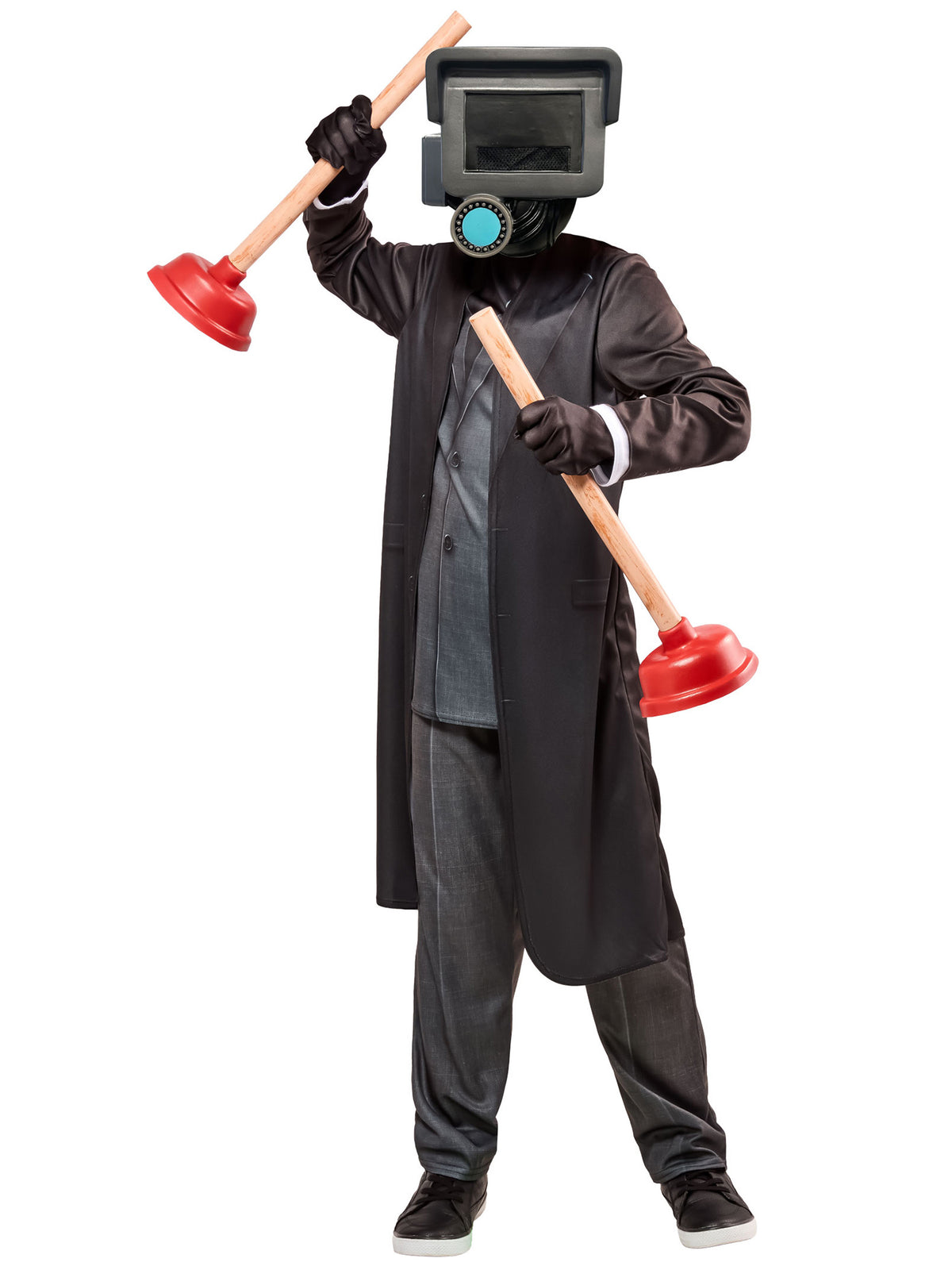 Boys' Skibidi Toilet Plungerman Costume - Deluxe - costumes.com