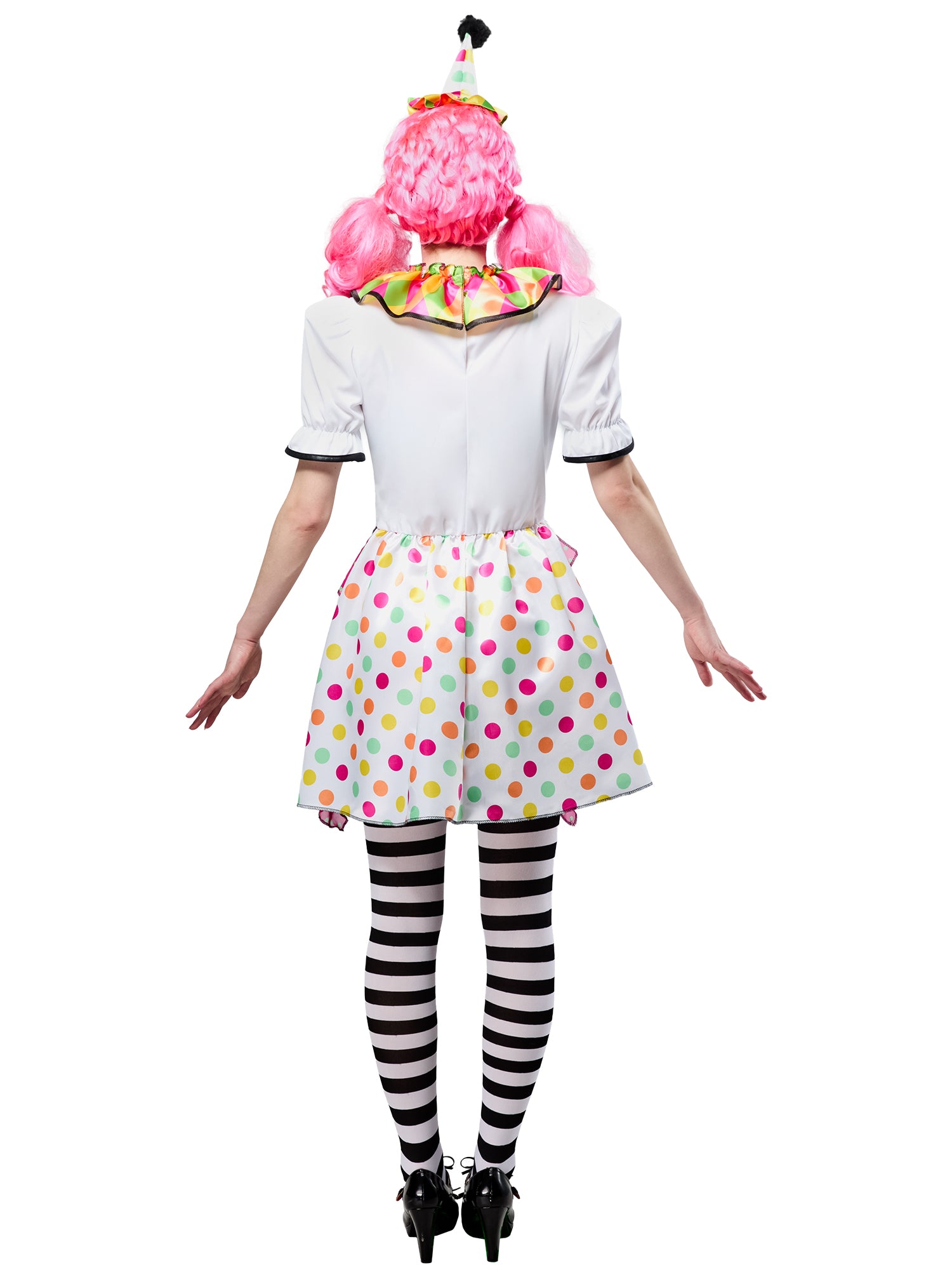 Women's Polka Dot Plaid Clown Costume - costumes.com