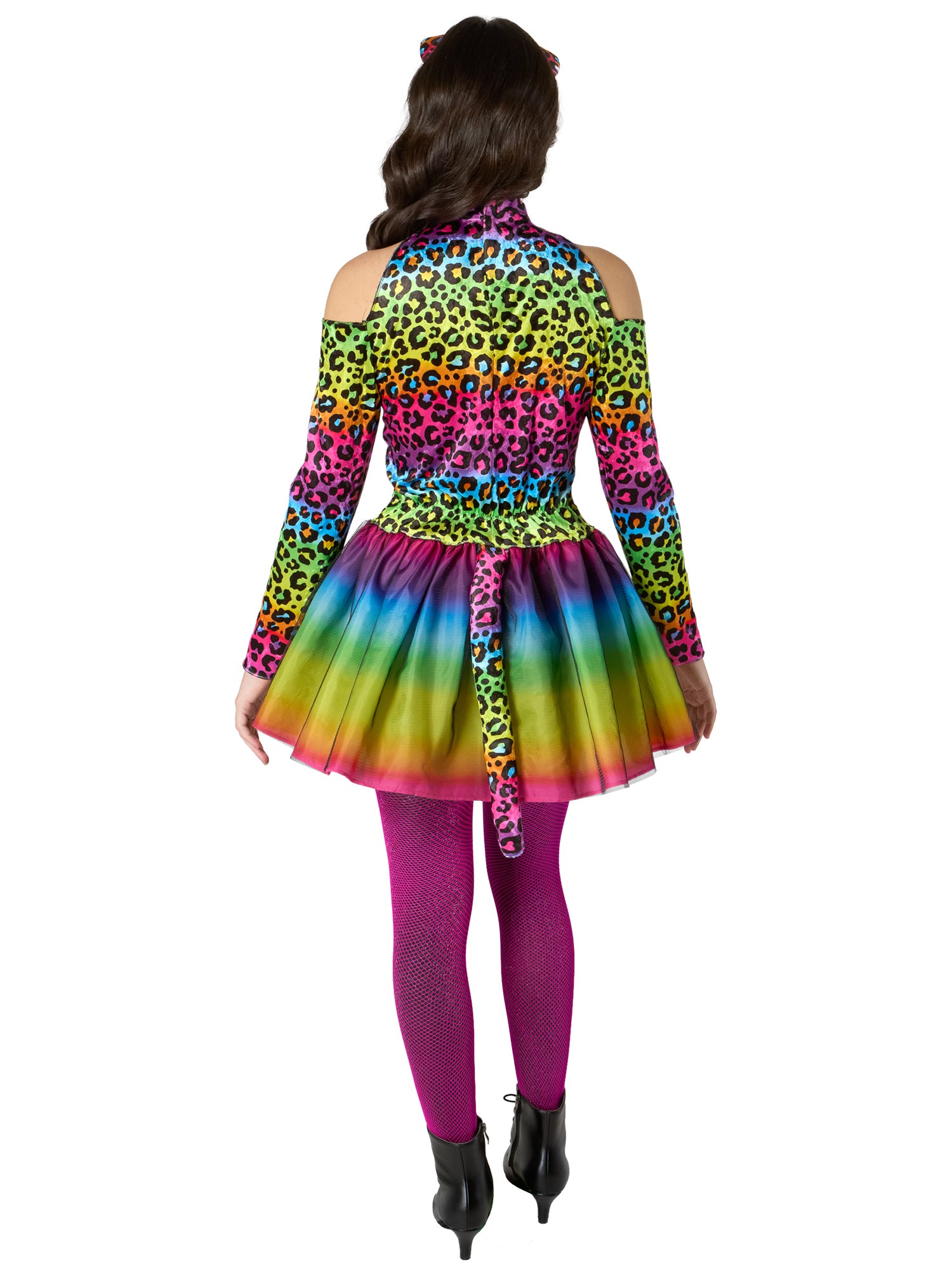 Girls' Junior Neon Leopard Costume - costumes.com