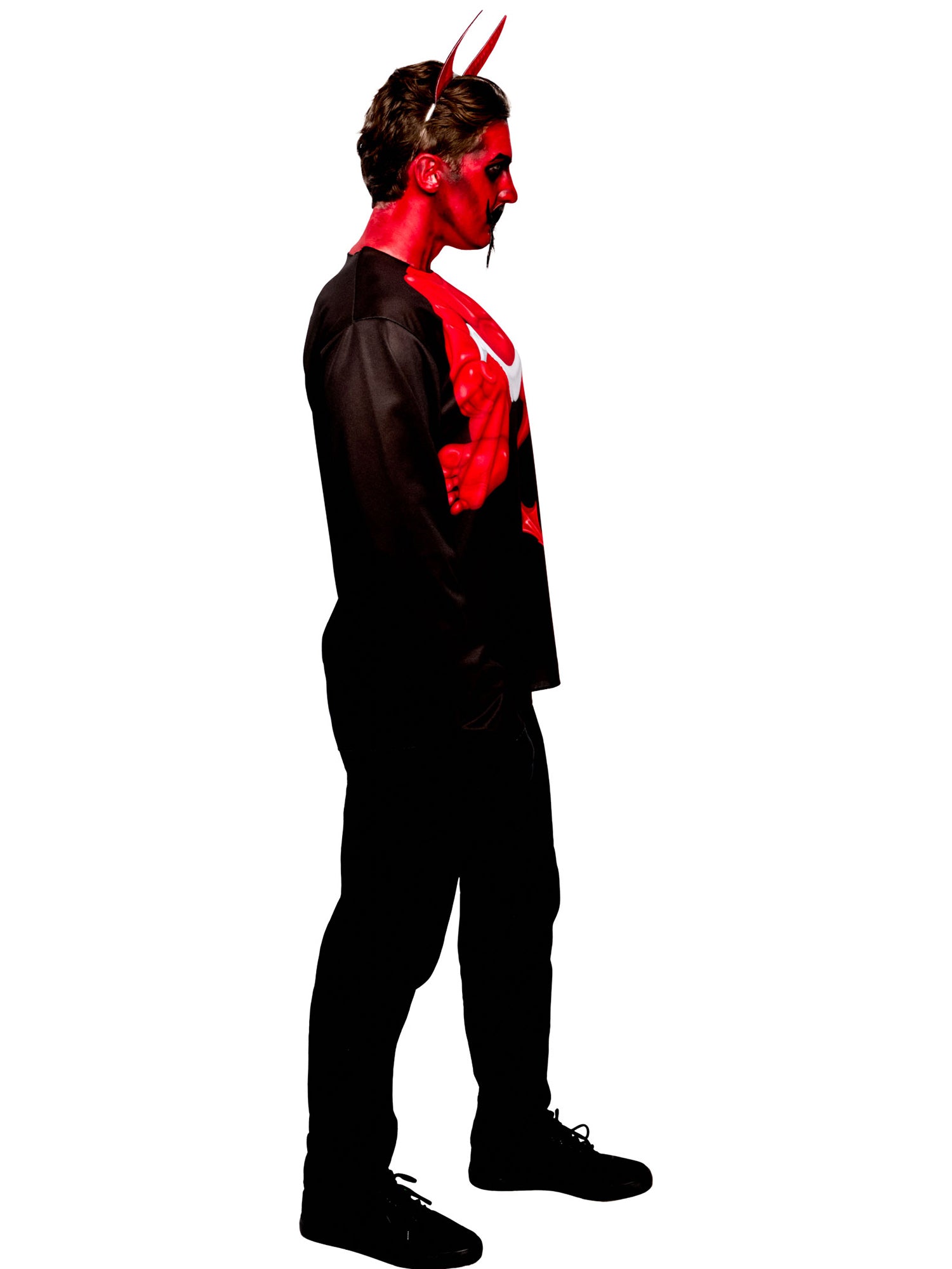 Men's Devil Baby Costume Top with Horns - costumes.com