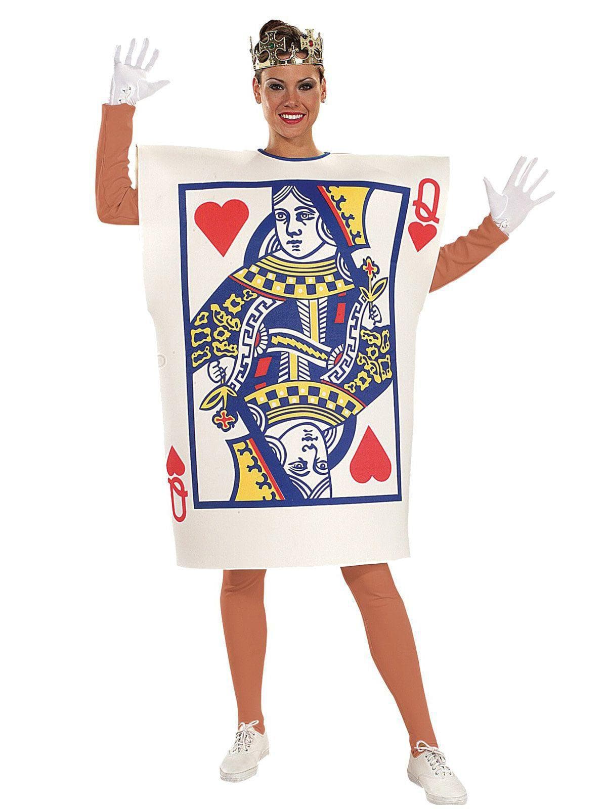 Adult Queen Of Hearts Playing Card Costume and Crown - costumes.com