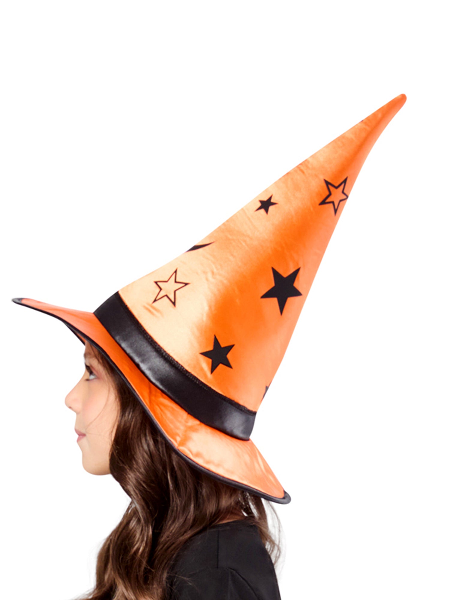 Kids' Orange and Black Celestial Witch Hat - costumes.com