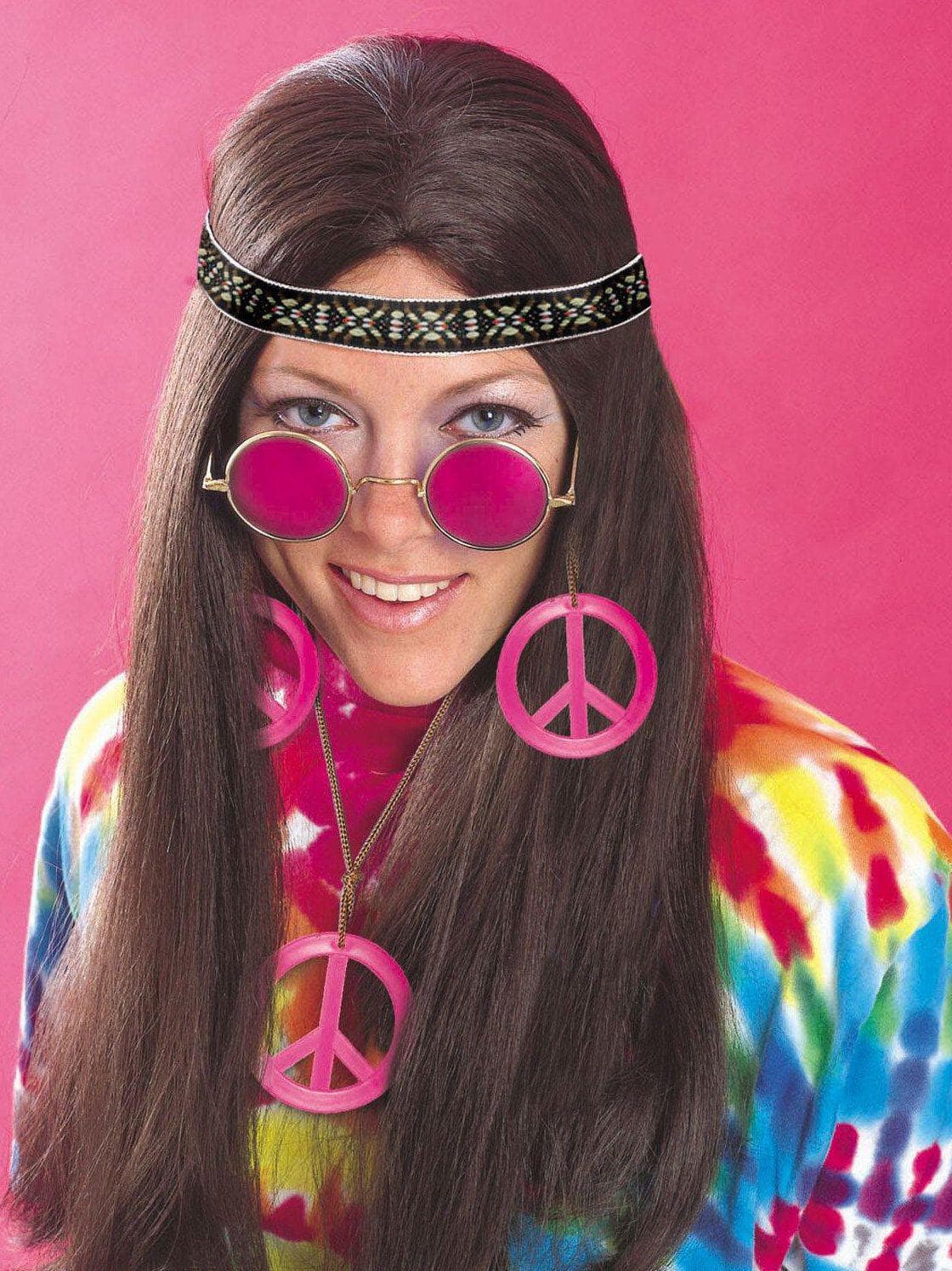 Adult Feelin' Groovy Hippie Accessory Set - costumes.com