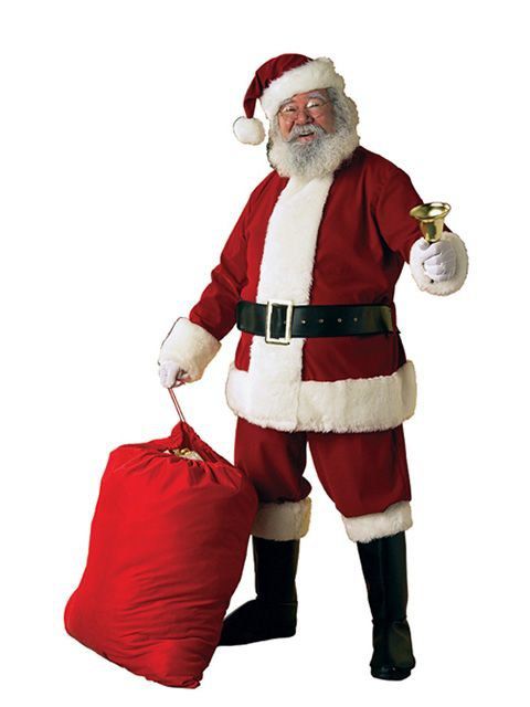 Men's Ultra Plush Santa Suit Costume - Super Deluxe - costumes.com