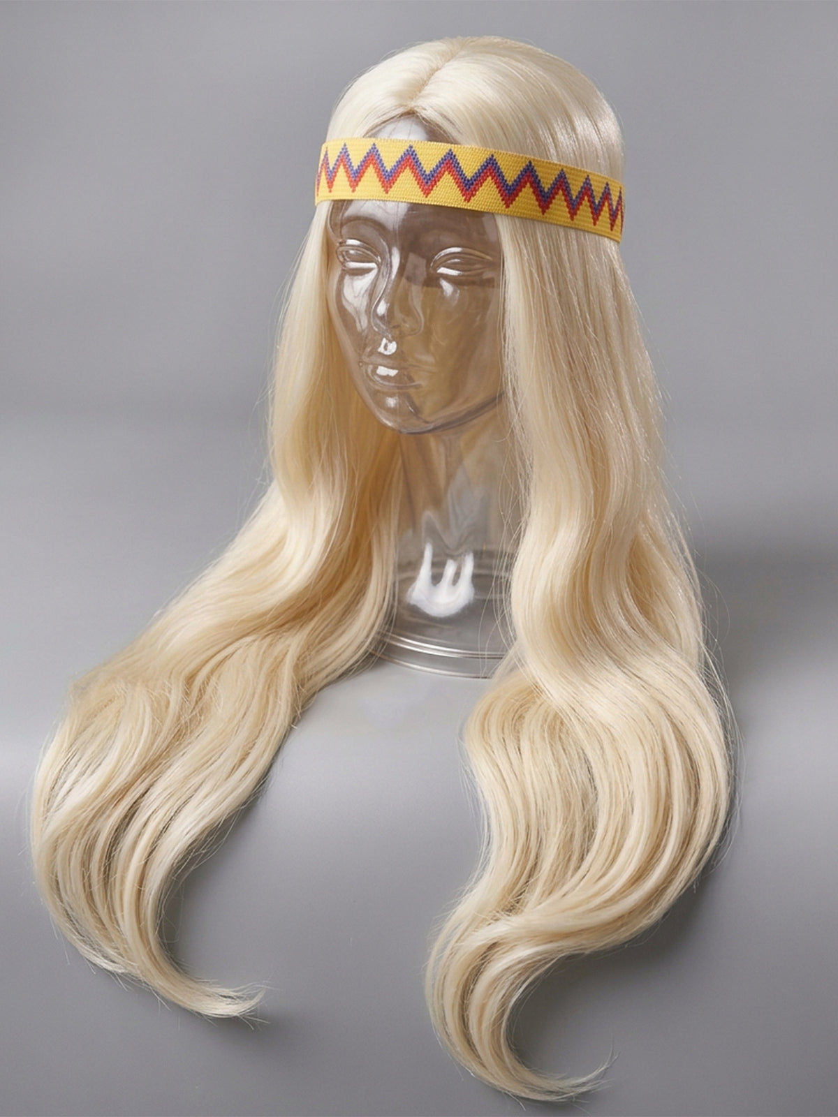 Adult Long Blonde Hippie Wig - costumes.com