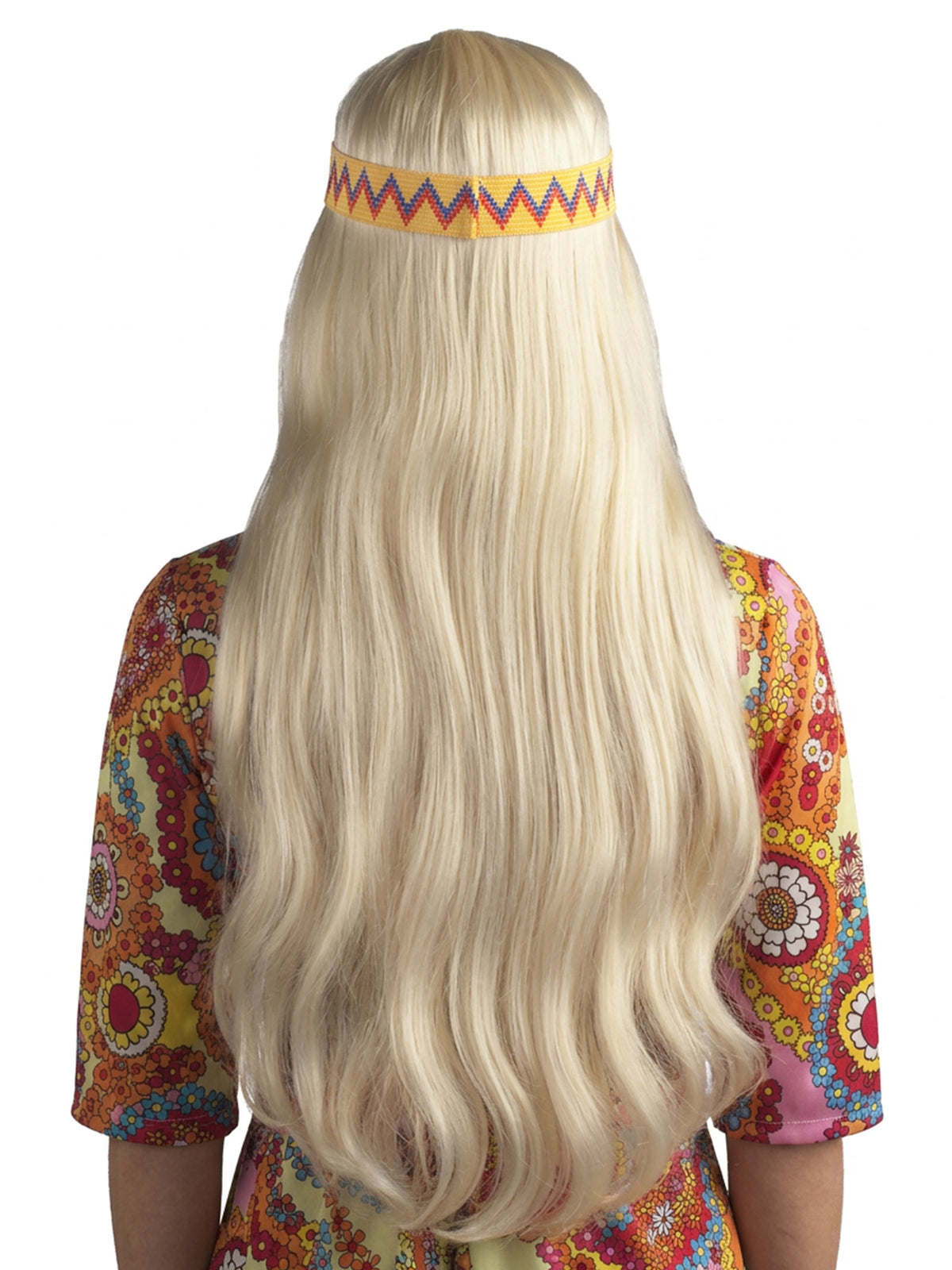 Adult Long Blonde Hippie Wig - costumes.com