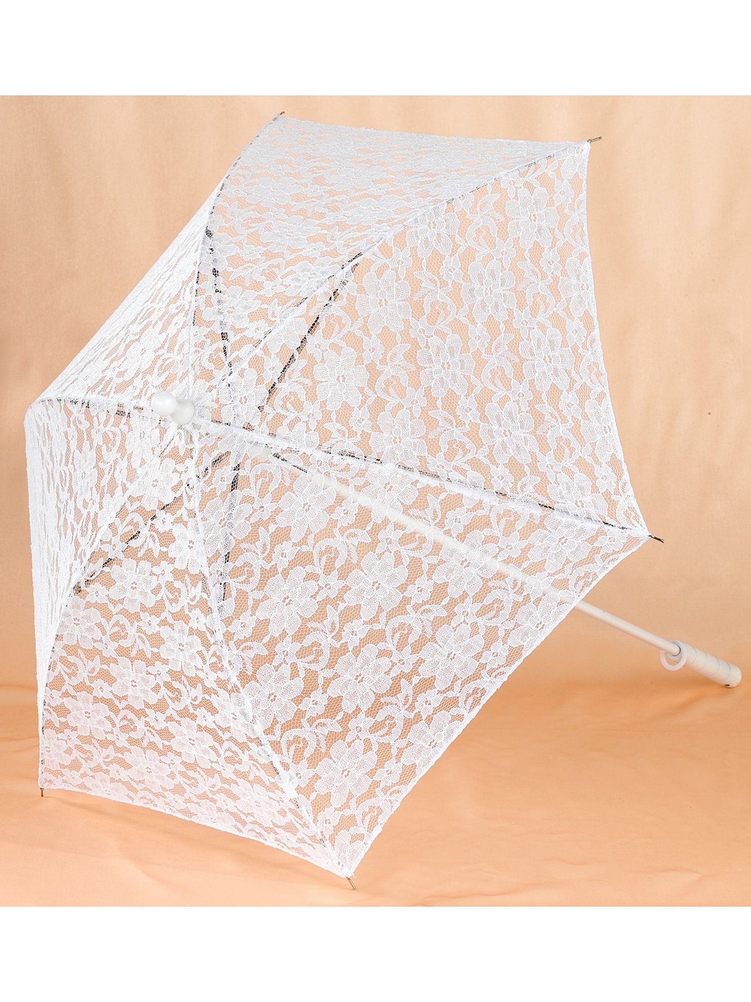 White Lace Parasol - costumes.com