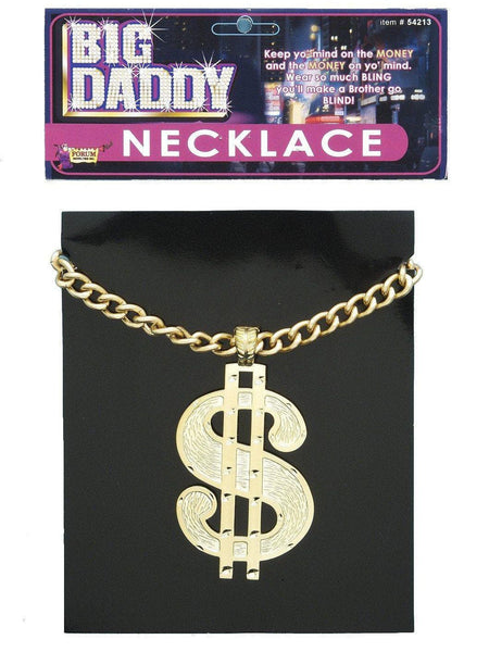 Adult Gold Dollar Sign Necklace