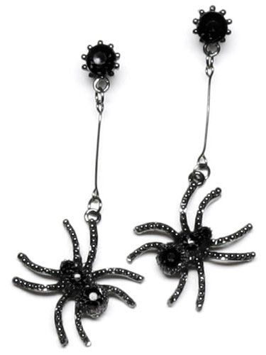 Women's Rhinestome Spider Earrings - costumes.com