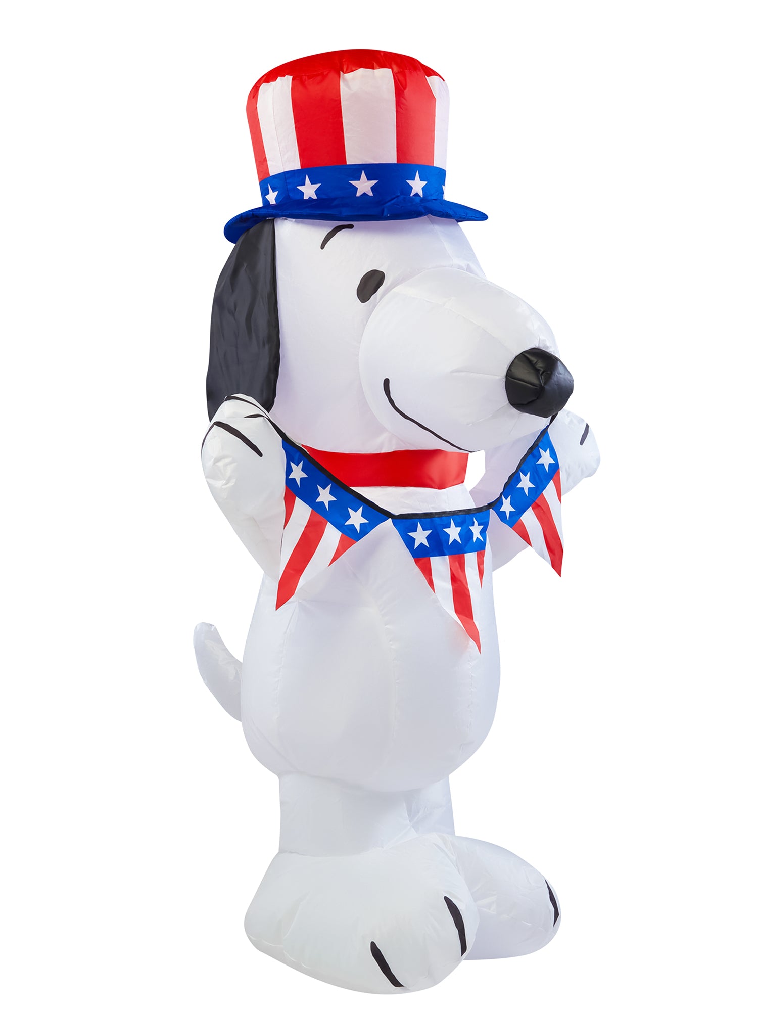 3.5 Foot Peanuts Snoopy Patriotic Inflatable Lawn Decoration - costumes.com