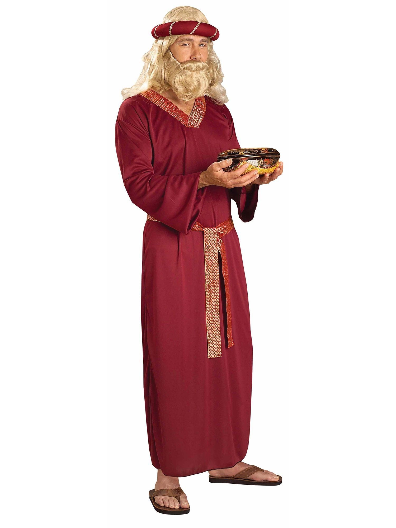 Men's Burgundy Wiseman Costume - costumes.com