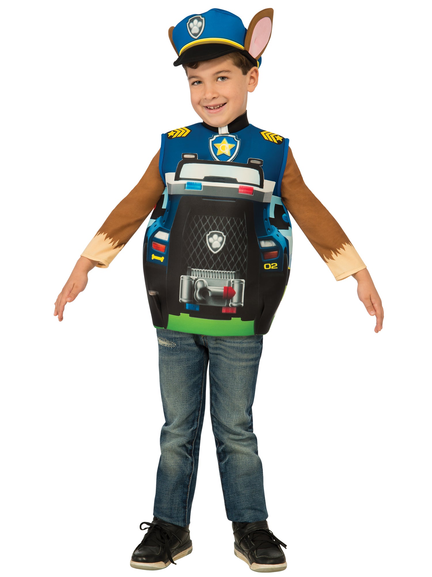 Kids' Paw Patrol Chase Candy Catcher Tunic and Hat - costumes.com