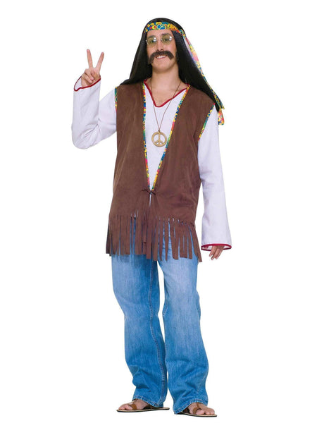 Adult Male Hippie Vest Costume