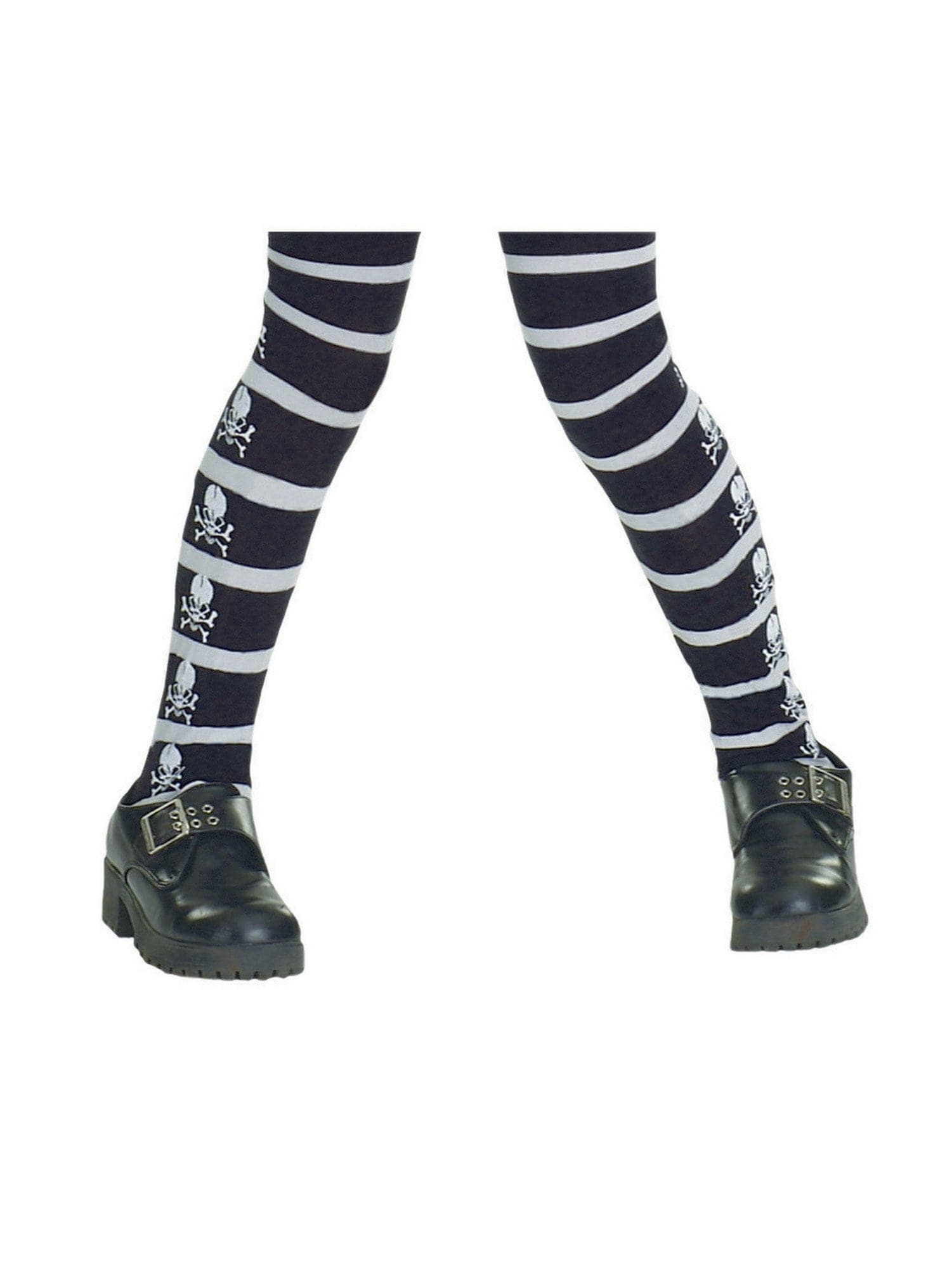Children's Skull And Bones Tights - costumes.com
