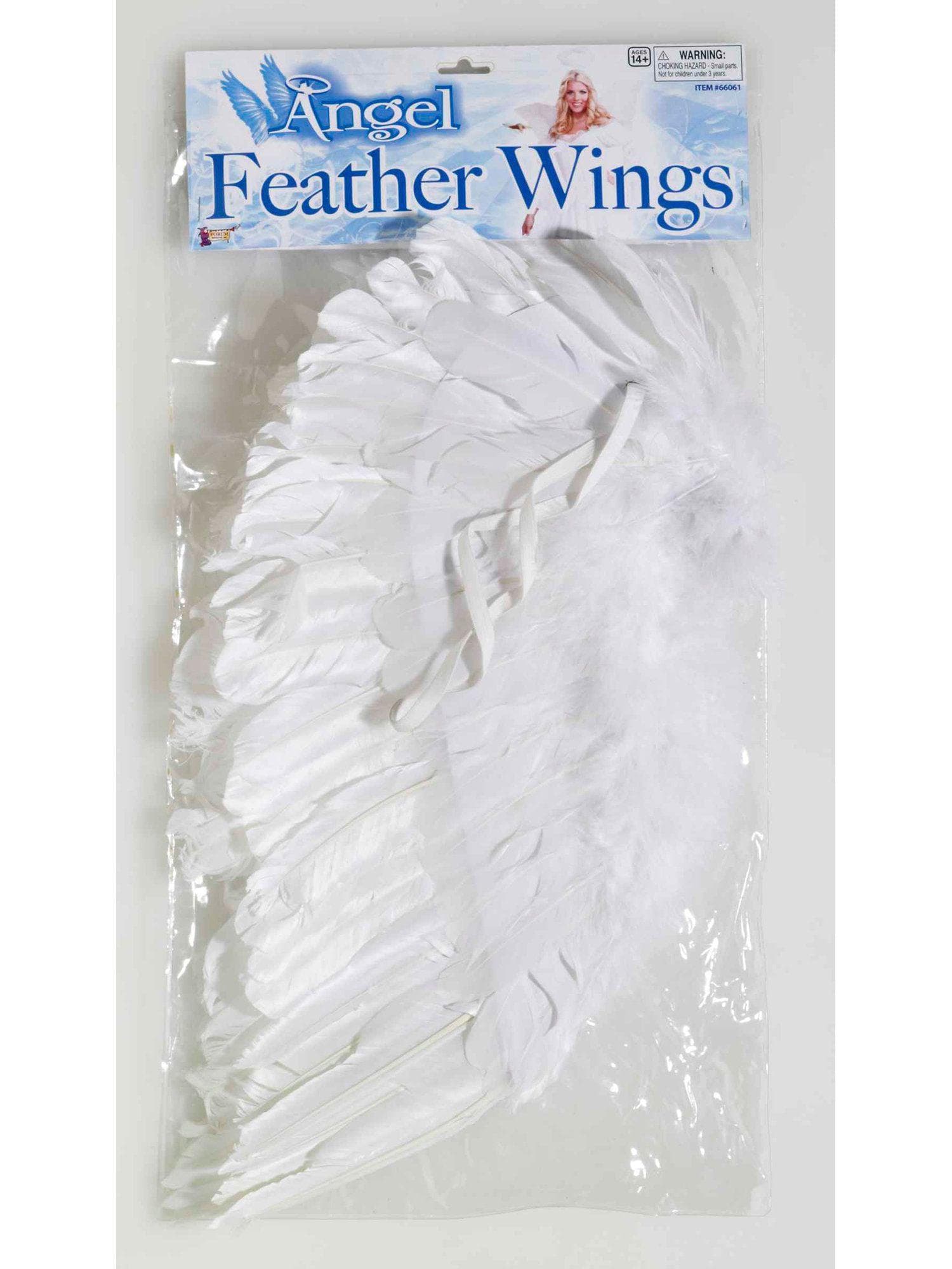 Adult 18-inch White Feather Angel Wings - costumes.com