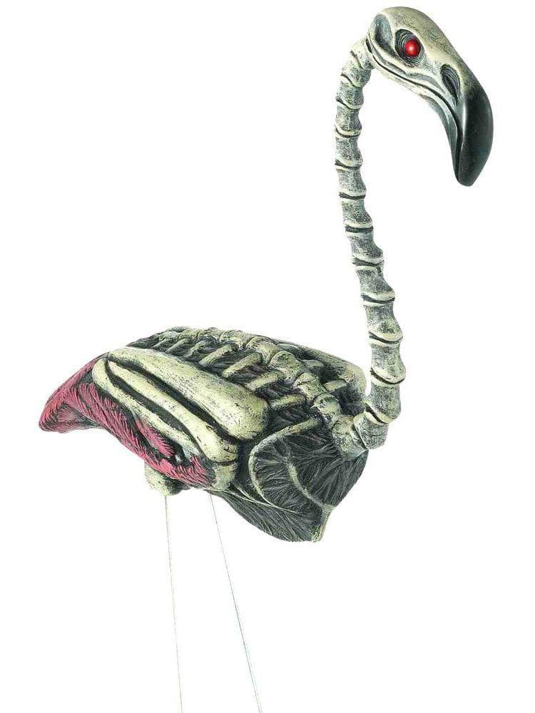 Zombie Skeleton Flamingo Lawn Decoration - costumes.com