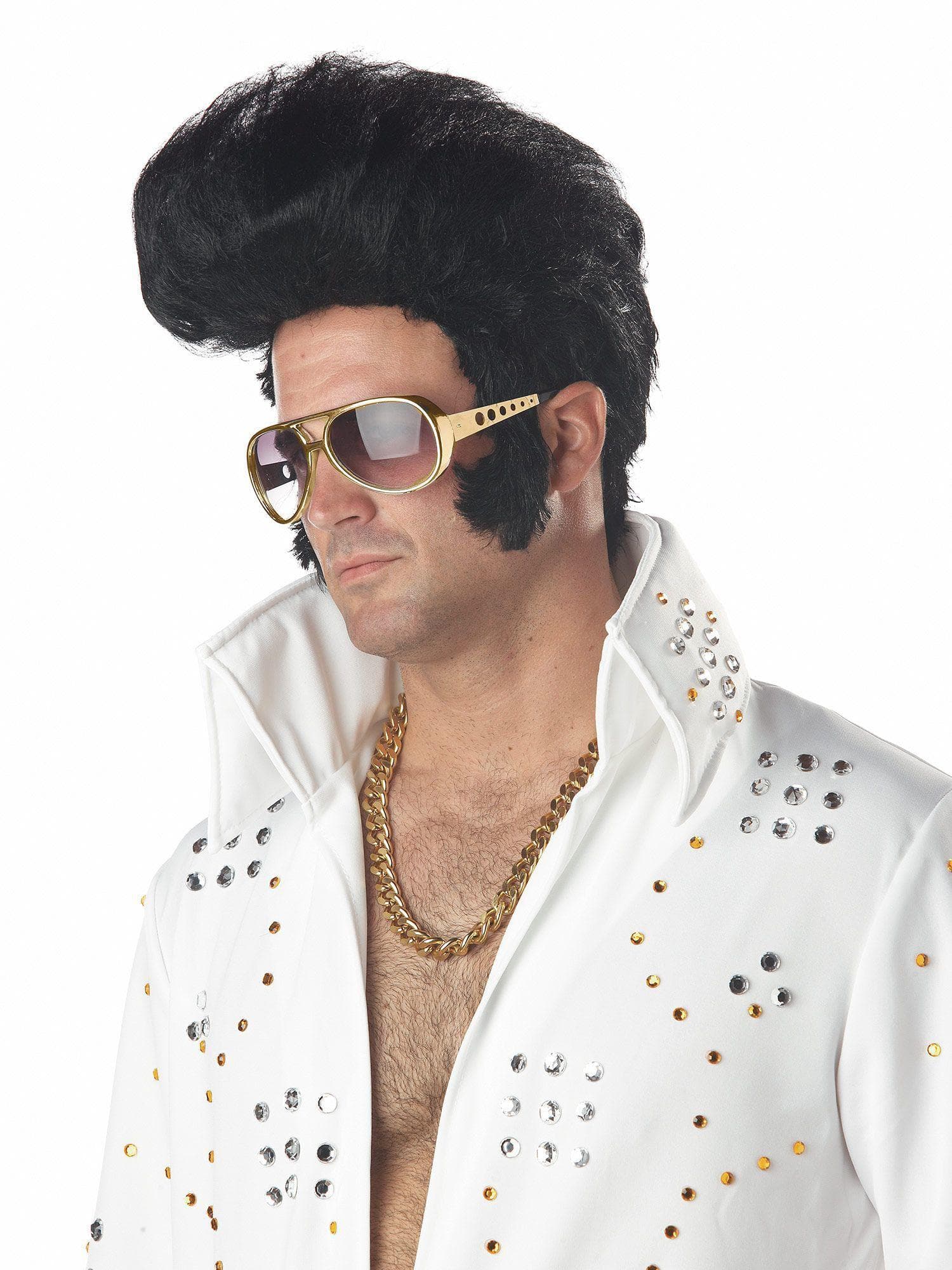 Men's Black Rock 'n' Roll Wig - costumes.com