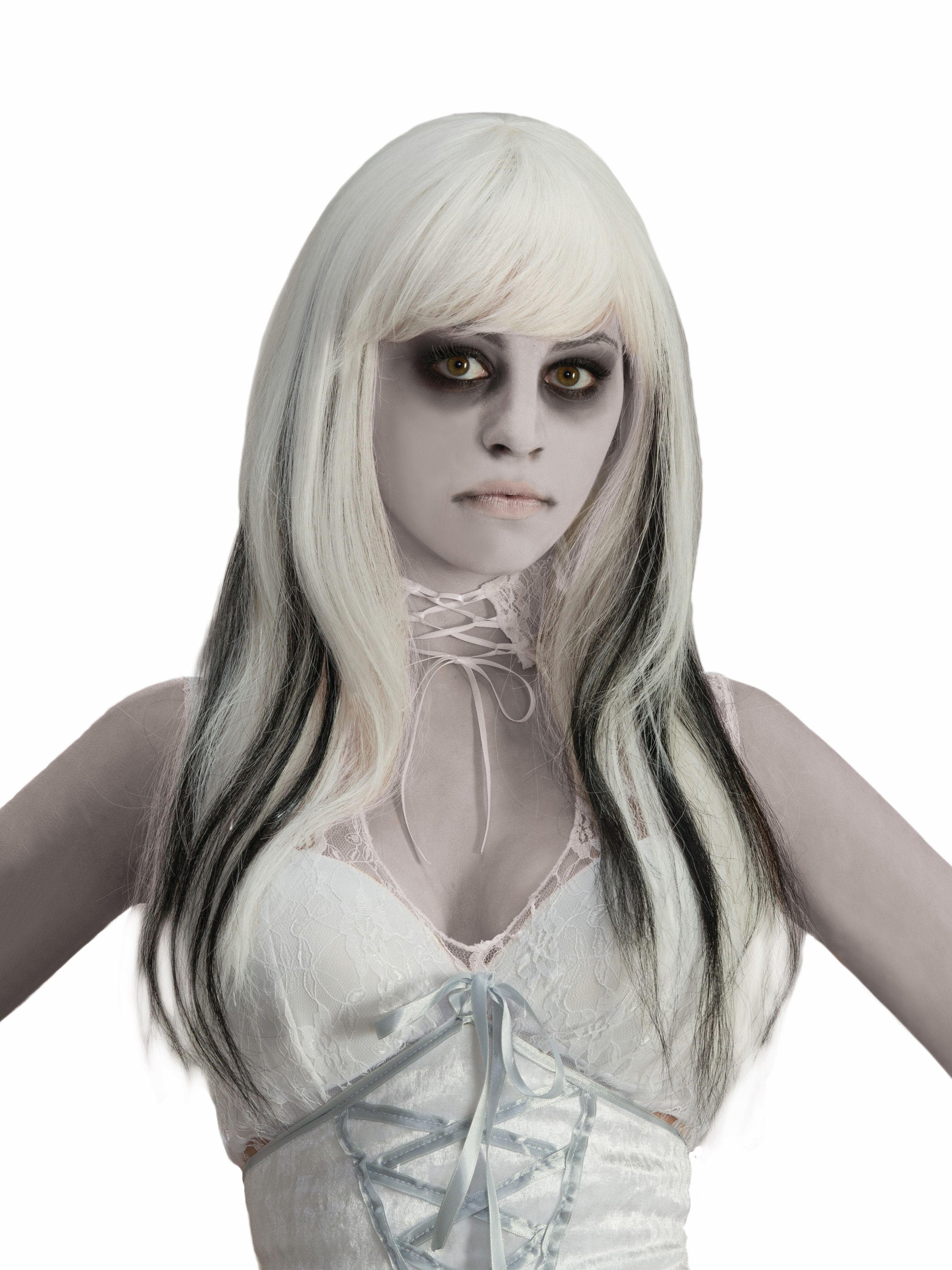 Women's Black and White Phantom Ghost Wig - costumes.com