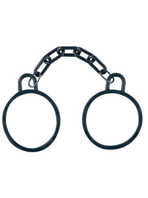Adult Black Rubber Shackles Prop - costumes.com