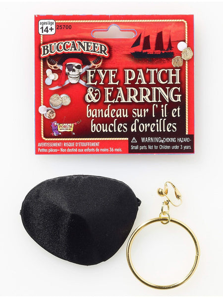 Adult Pirate Earring and Eye Patch