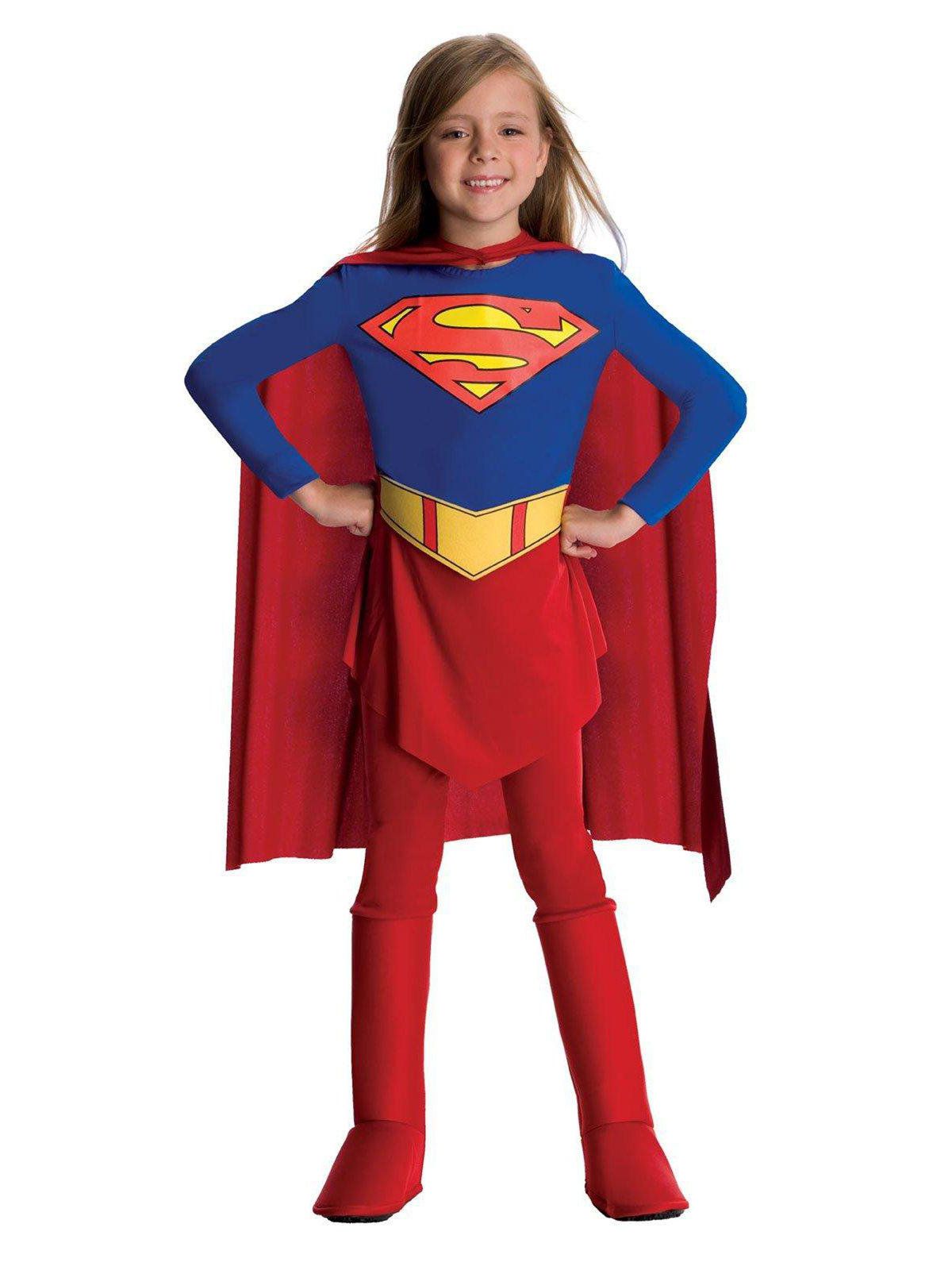 Girls' DC Comics Retro Supergirl Costume - costumes.com