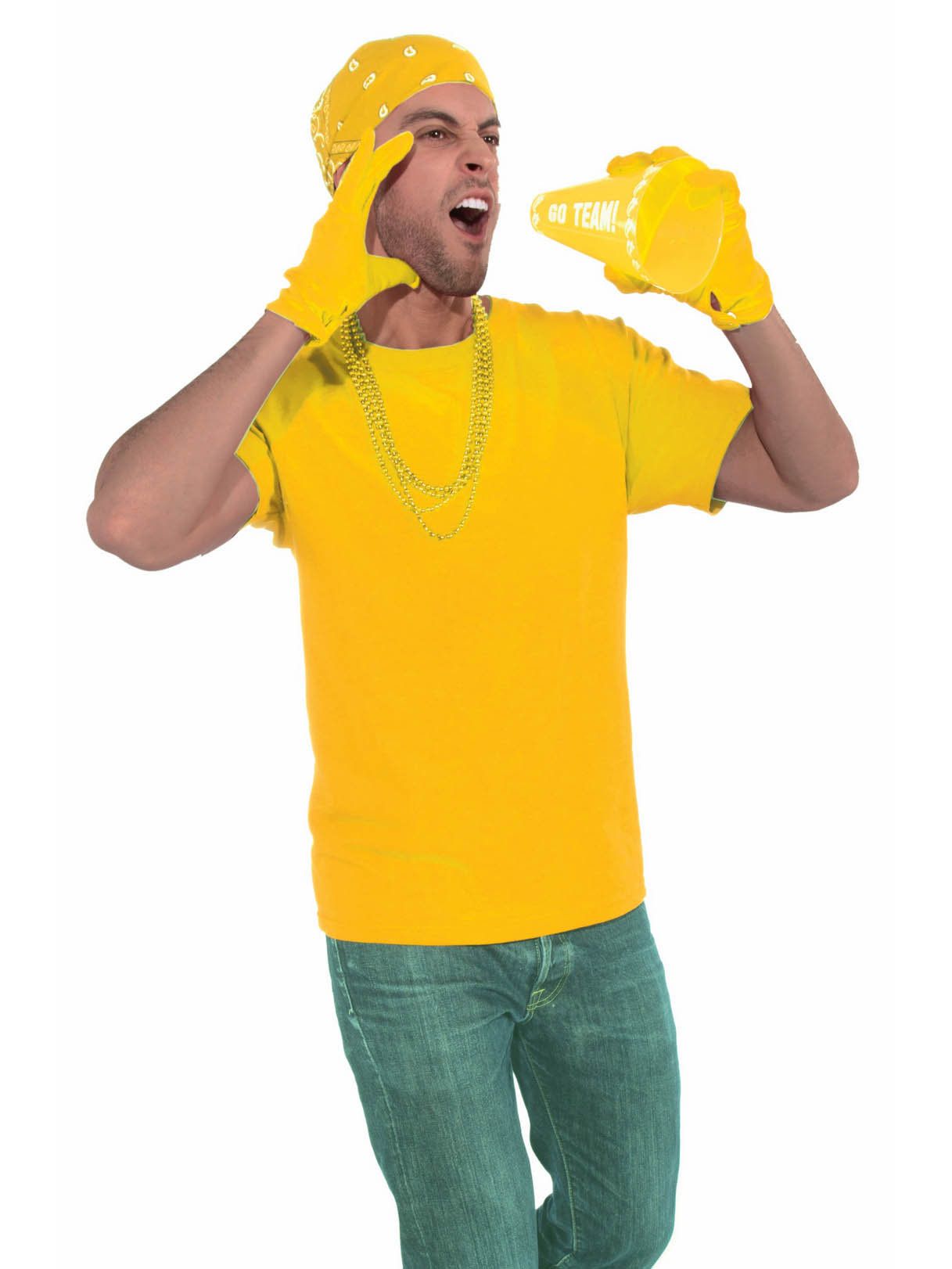 Yellow Pom-pom and Megaphone Cheerleader Set - costumes.com