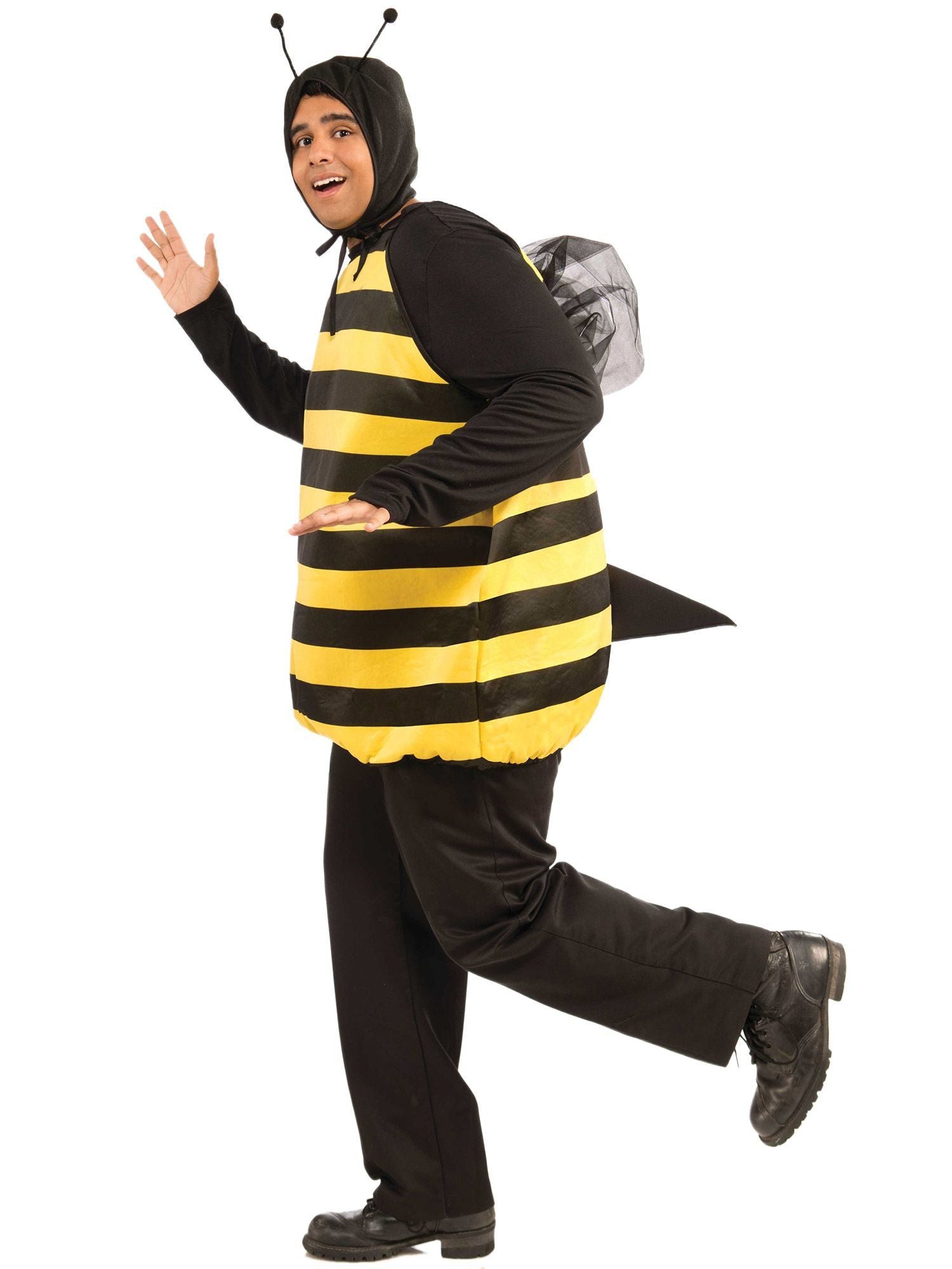 Men's Big and Tall Little Honey Bee Tunic and Headpiece Set - costumes.com