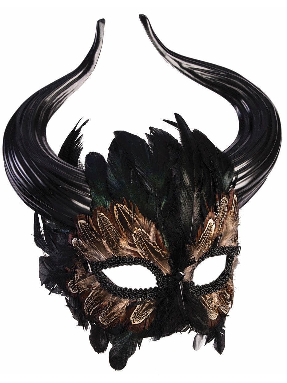 Adult Black Minotaur Masquerade Mask - costumes.com
