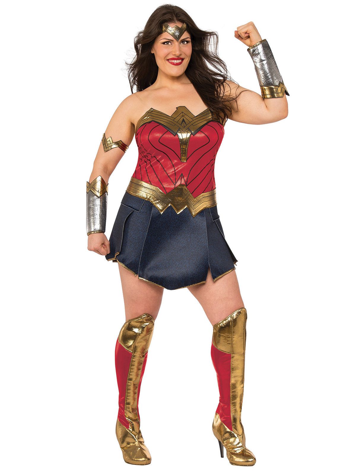 Women's Plus Size Justice League Wonder Woman Costume - Deluxe - costumes.com