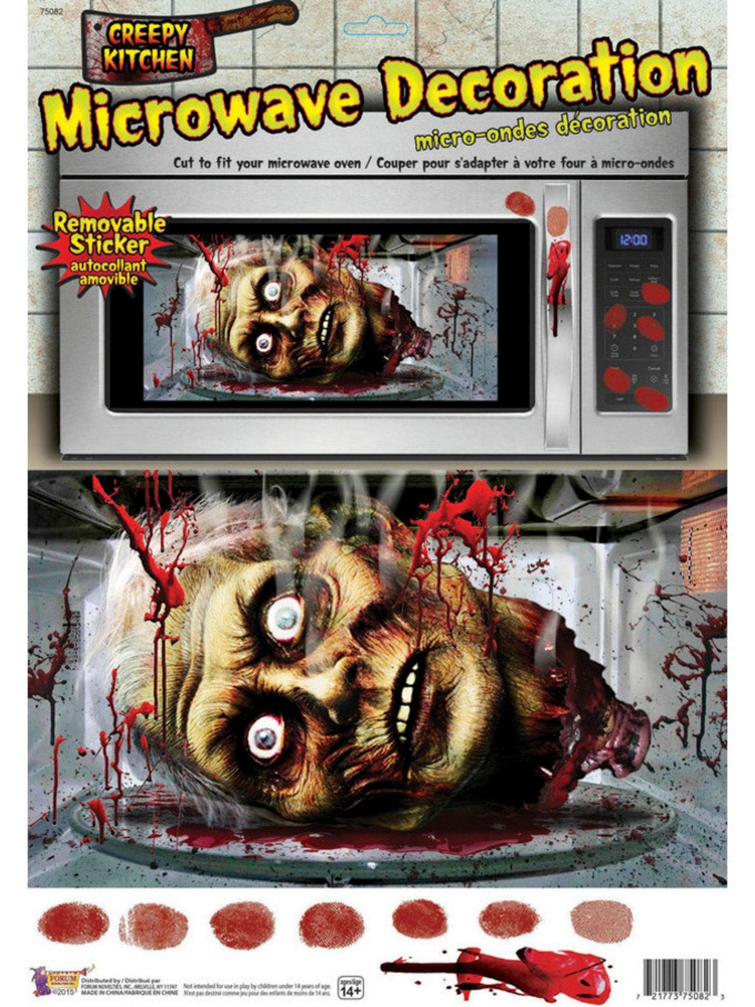 Creepy Kitchen Microwave Removable Stickers - costumes.com