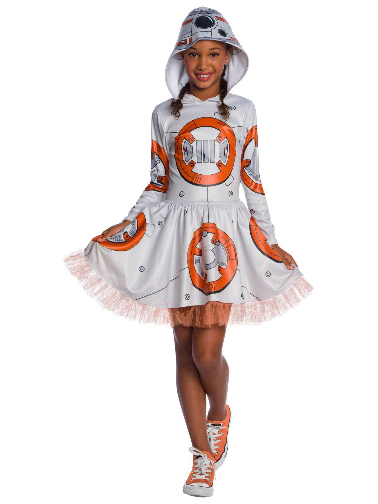 Girls' Star Wars Episode VII BB-8 Hooded Tutu Dress Costume - costumes.com