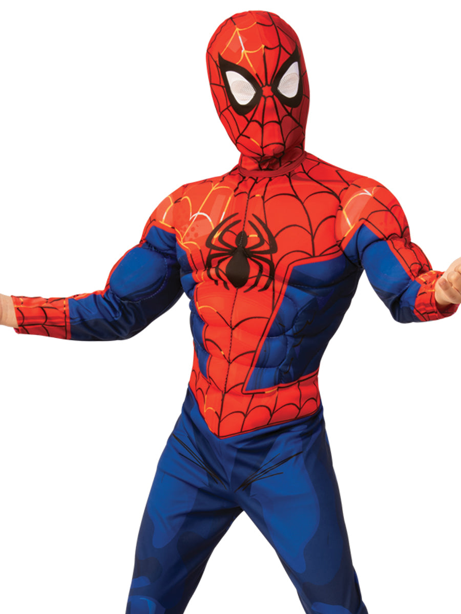 Boys' Spider-Man: Into The Spider-Verse Spider-Man Padded Jumpsuit Costume - costumes.com