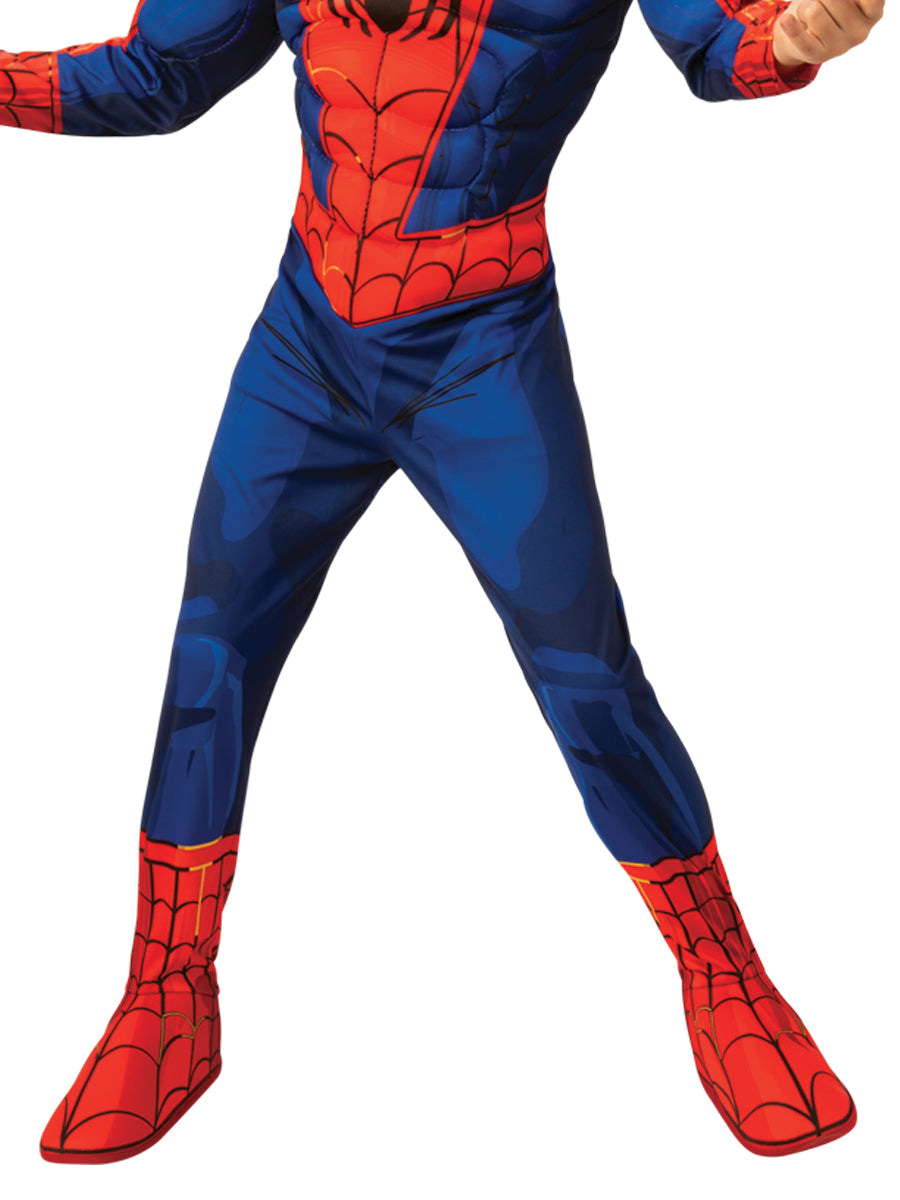 Boys' Spider-Man: Into The Spider-Verse Spider-Man Padded Jumpsuit Costume - costumes.com