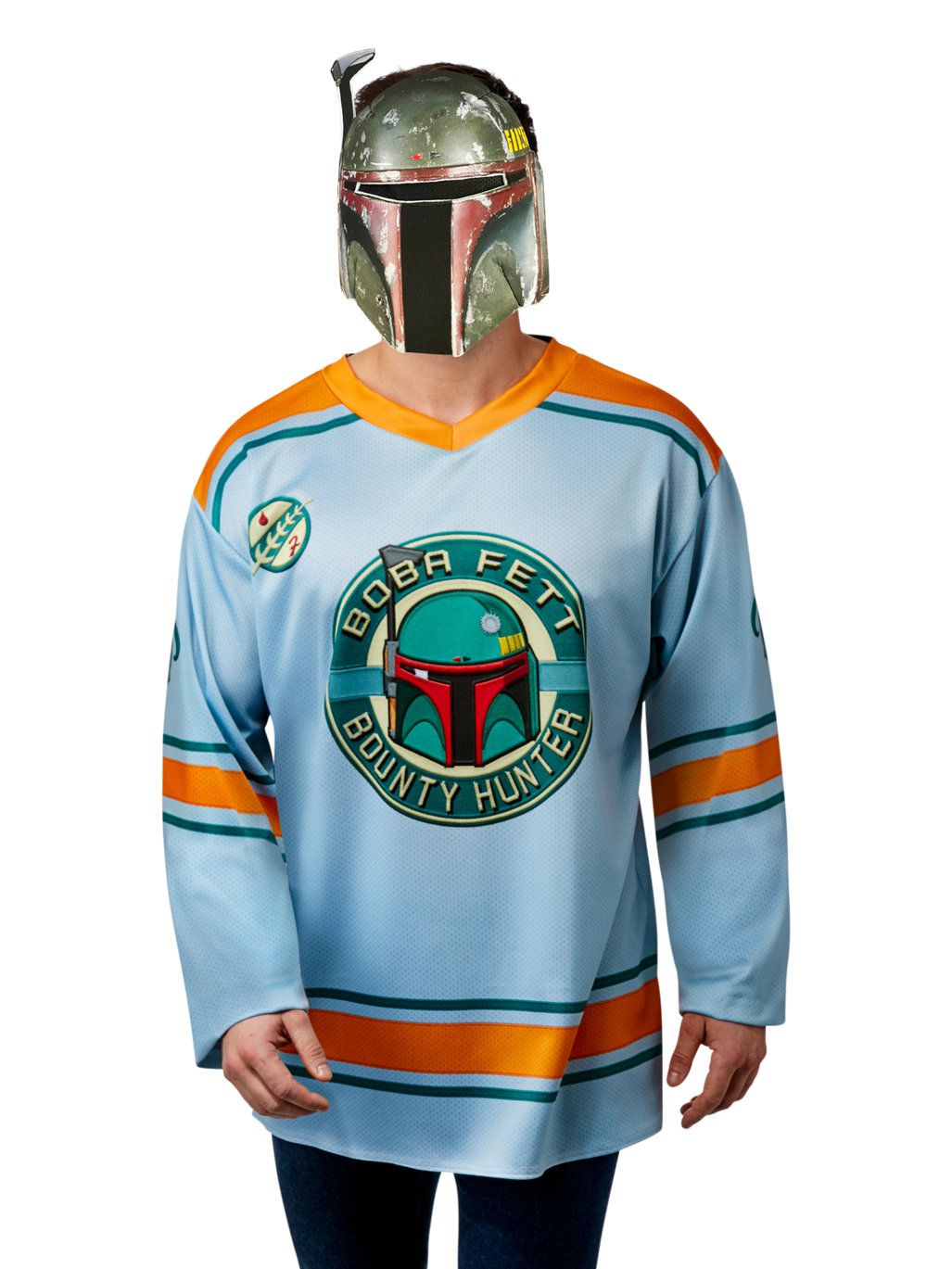 Men's Star Wars Classic Boba Fett Hockey Jersey Top and Mask Set - costumes.com
