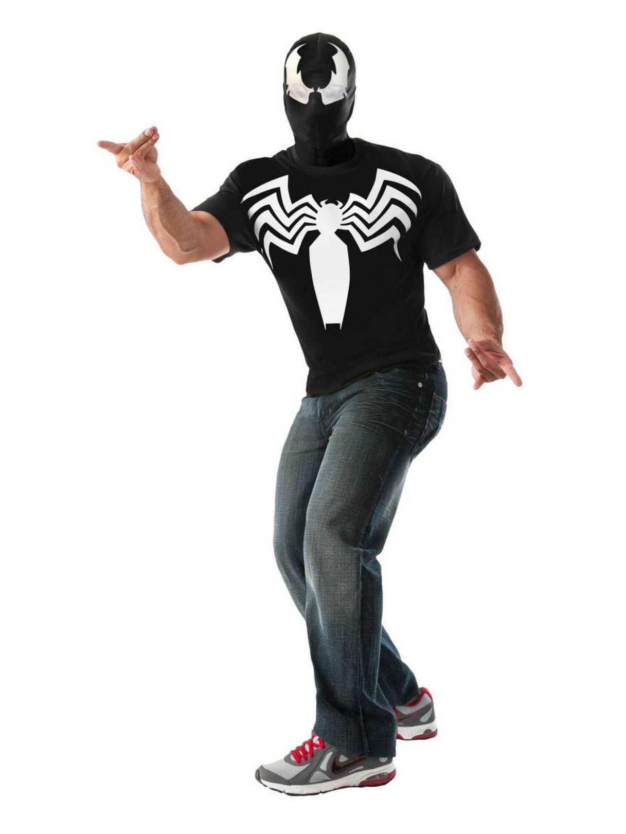 Men's Marvel Comics Venom T-Shirt and Mask Set - costumes.com