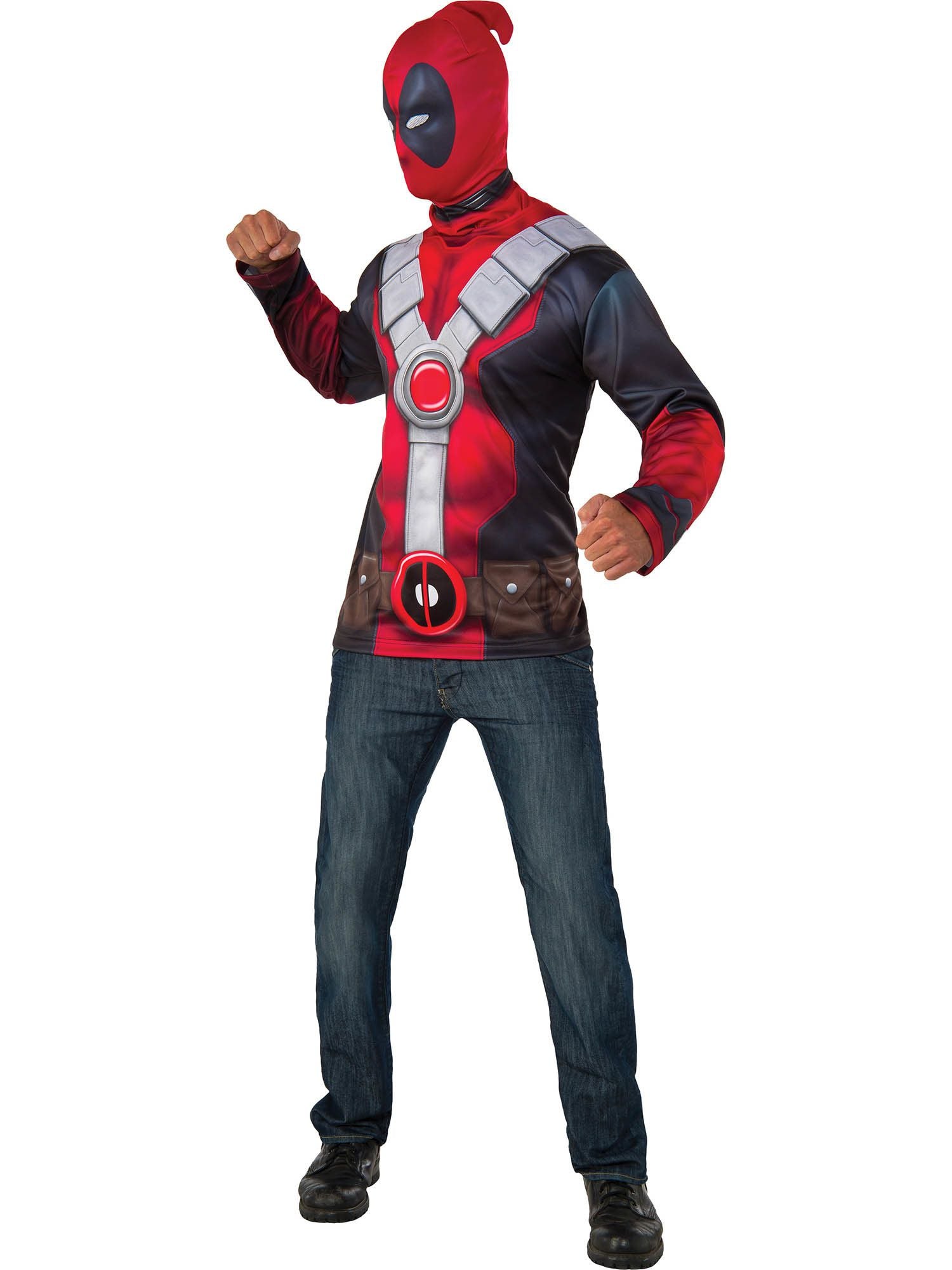 Men's Marvel Deadpool Costume Top and Mask Set - costumes.com
