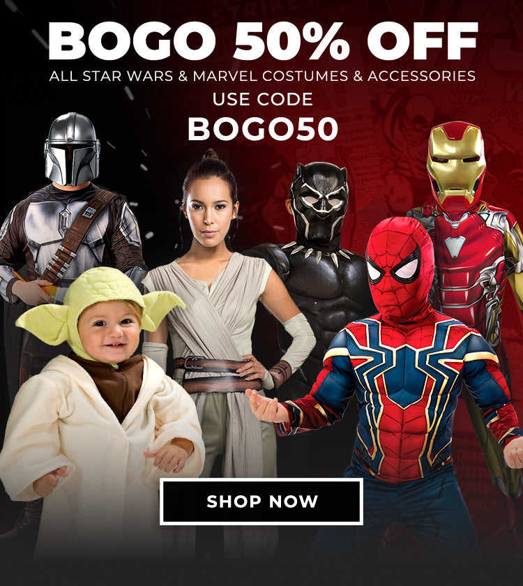 Costumes.com Buy One, Get One 50% Off on Star Wars and Marvel Costumes and Accessories