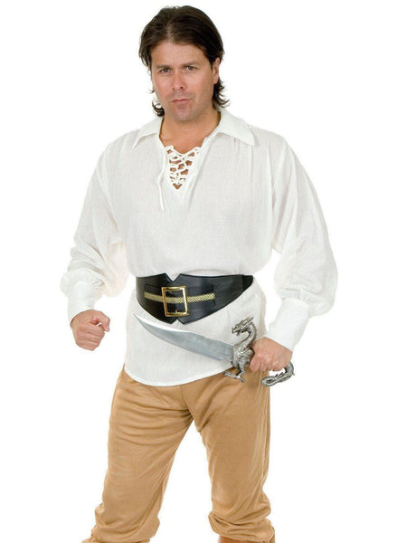 Adult Pirate Gauze Shirt White Costume