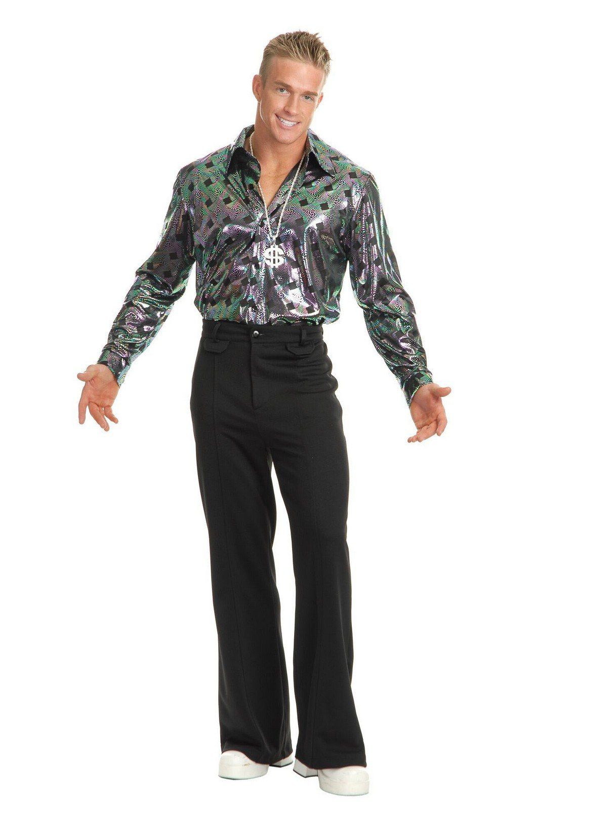 Adult Disco Pants Black Costume - costumes.com